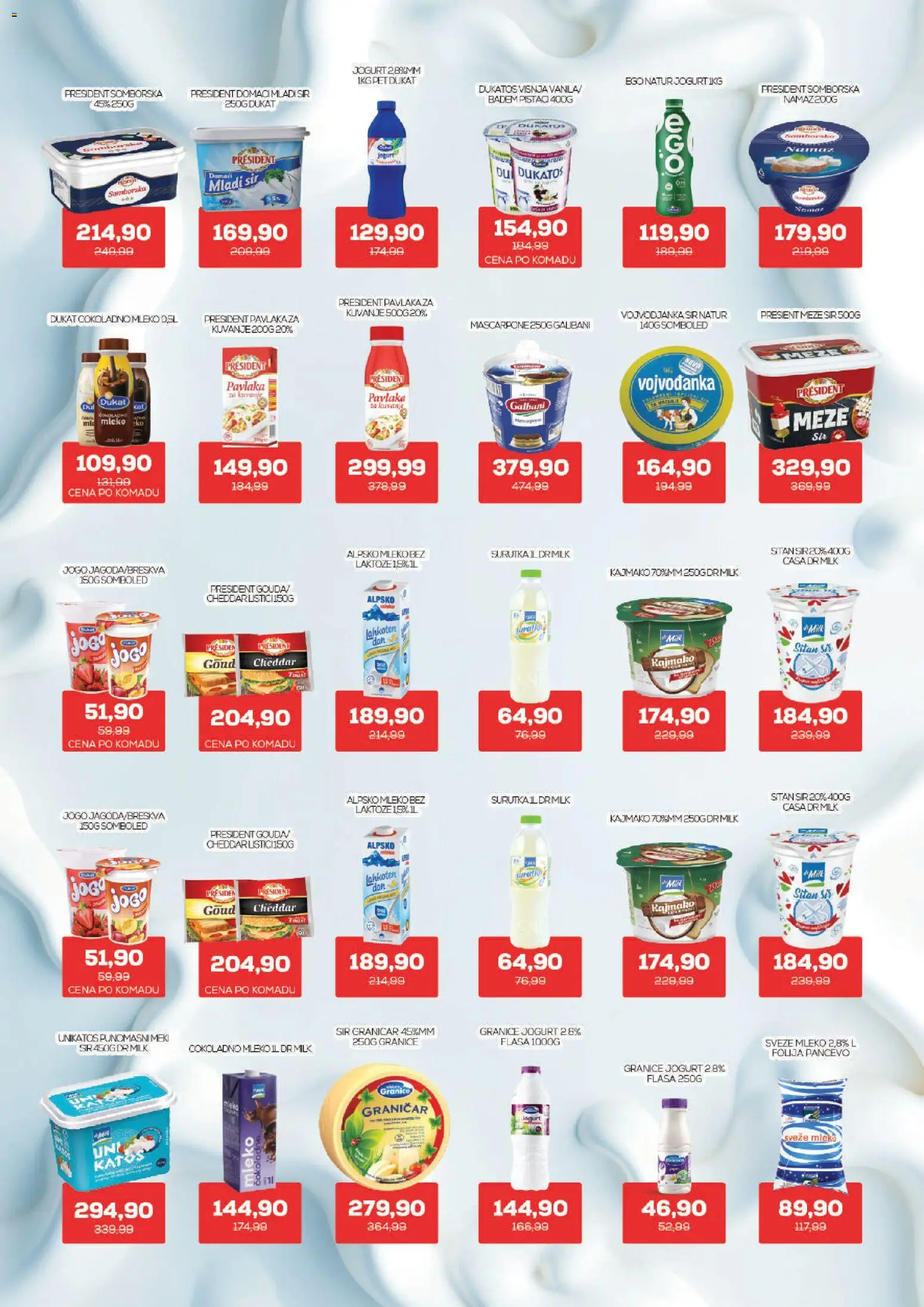 Medius katalog - važi od 06.10.2026 | Strana: 6 | Proizvode: Sveže mleko, Mladi sir, Jogurt, Pavlaka