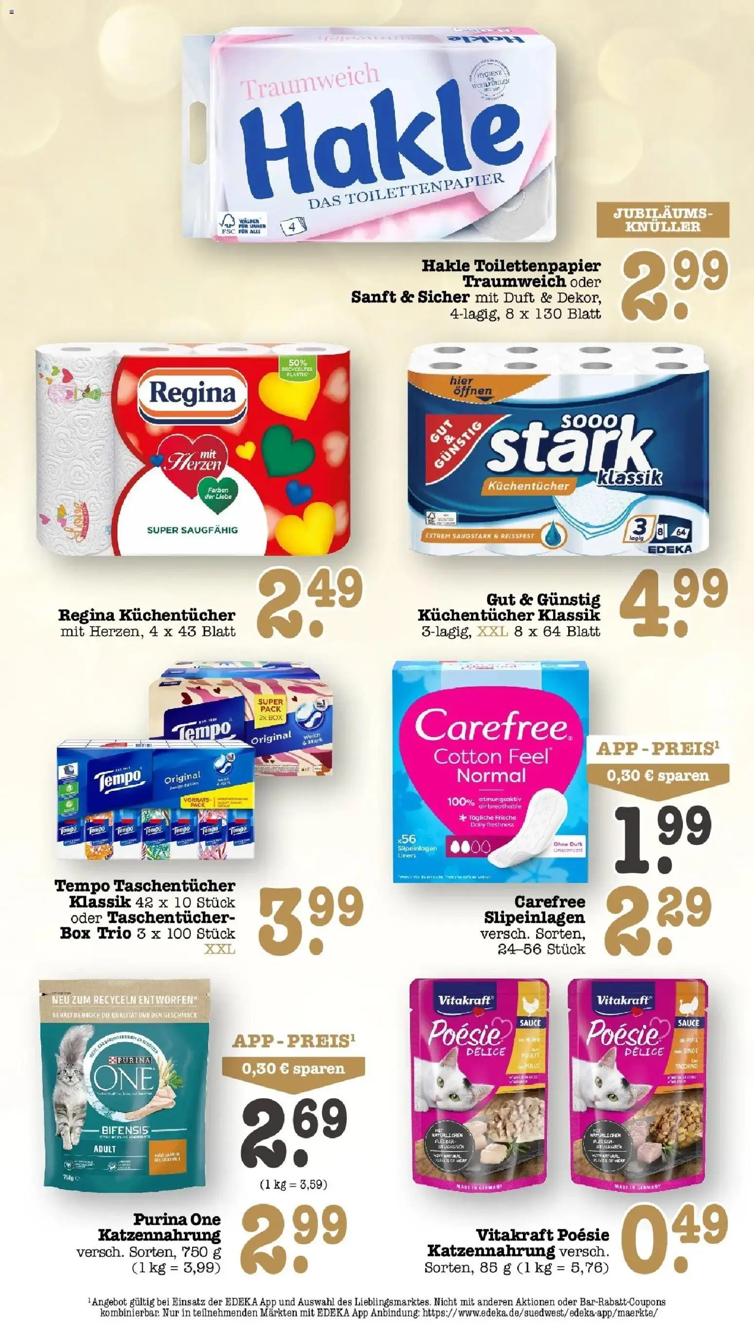 E center Prospekt Karlsruhe (ab 05.10.2026) zum Blättern | Seite: 66 | Produkte: Taschentücher, Box, Fleisch, Toilettenpapier