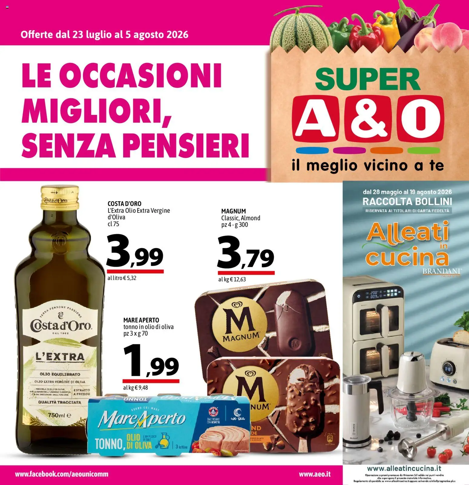 Volantino A&O del 23/07/2026 | Pagina: 1 | Prodotti: Tè, Sale, Olio, Olio di Oliva