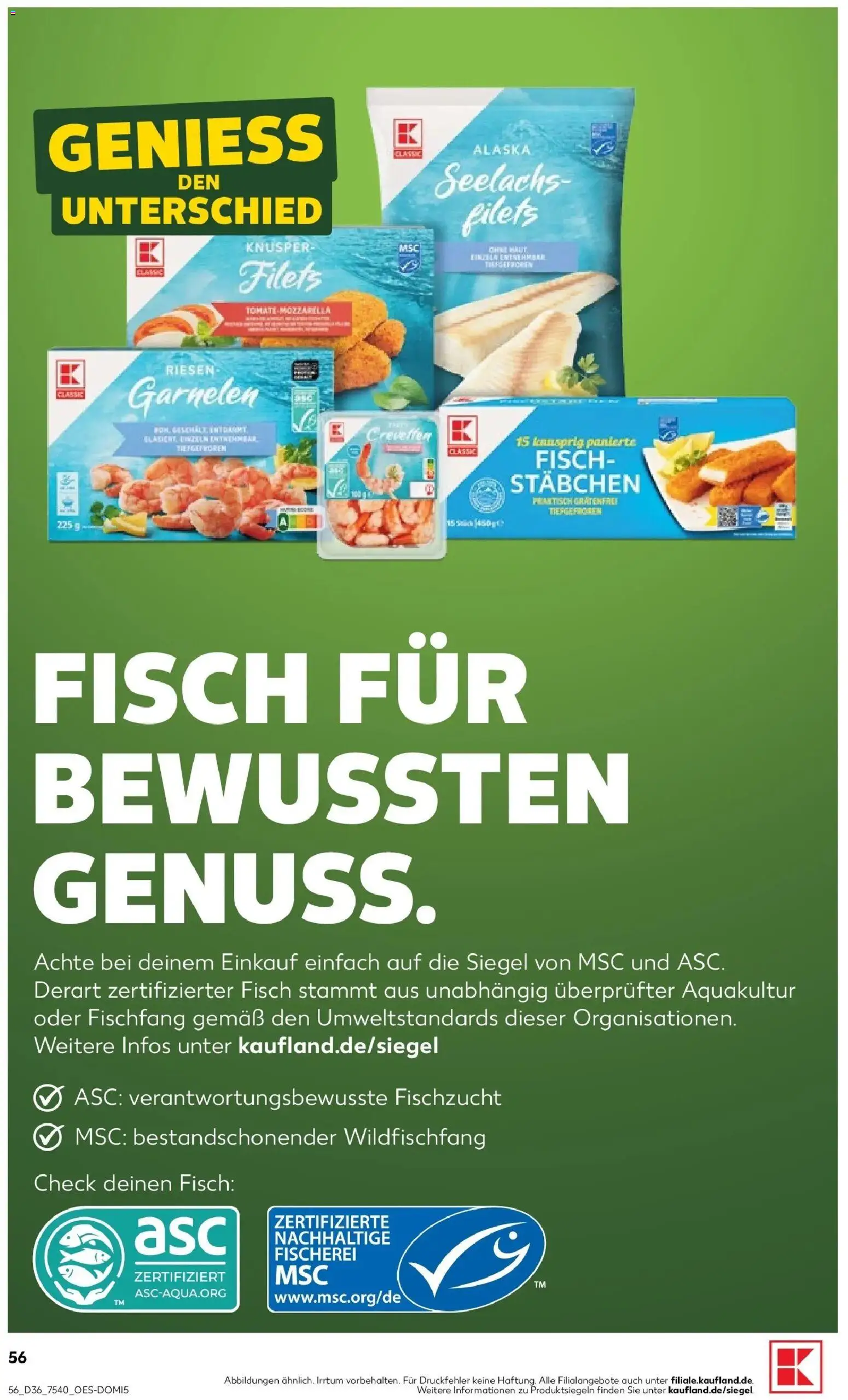 Prospekt Kaufland ab 31.08.2026 » Angebote Online zum Blättern | Seite: 73 | Produkte: Garnelen, Fisch