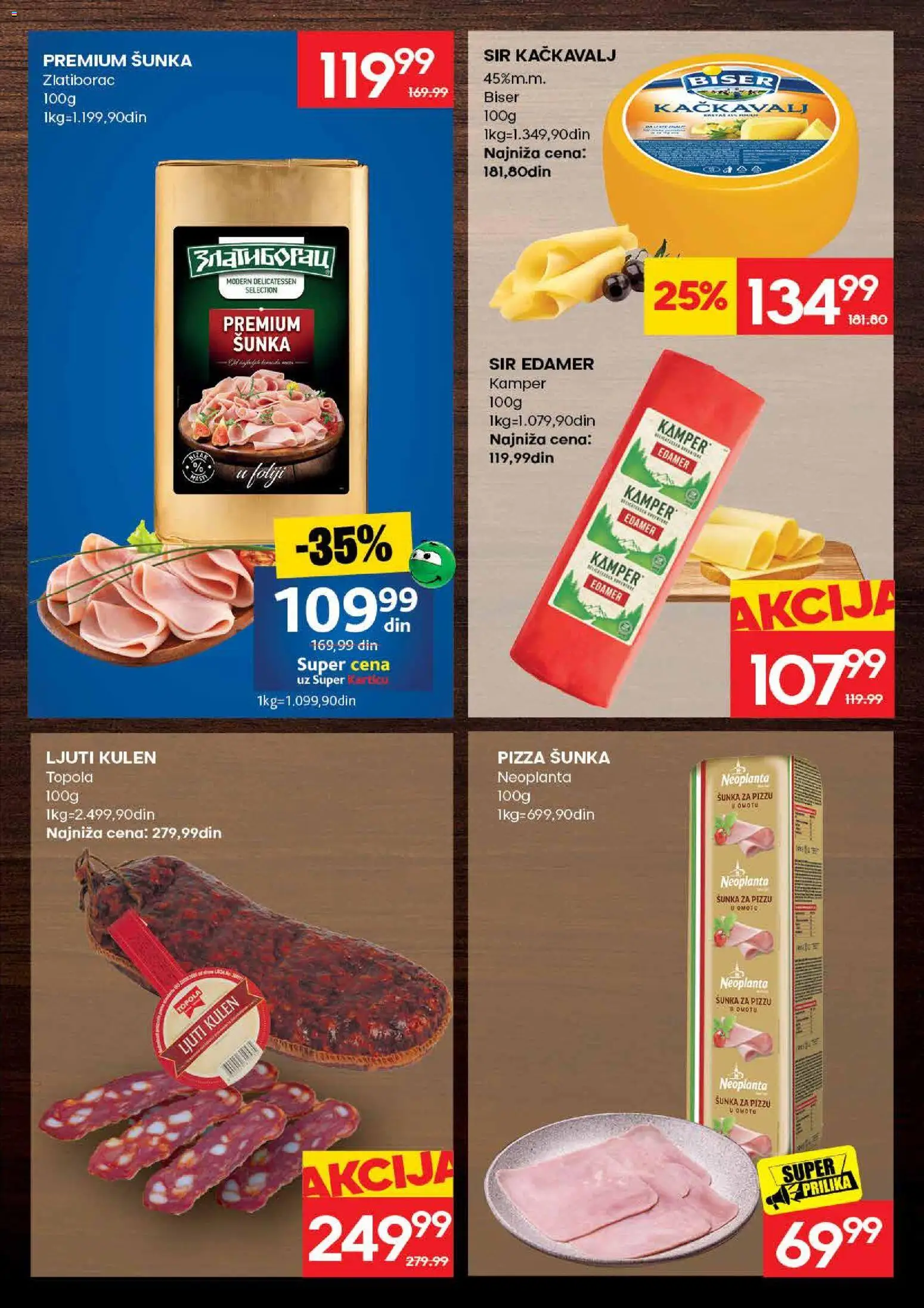 Idea katalog - važi od 11.06.2026 | Strana: 7 | Proizvode: Mast, Sir, Kačkavalj, Pizza šunka