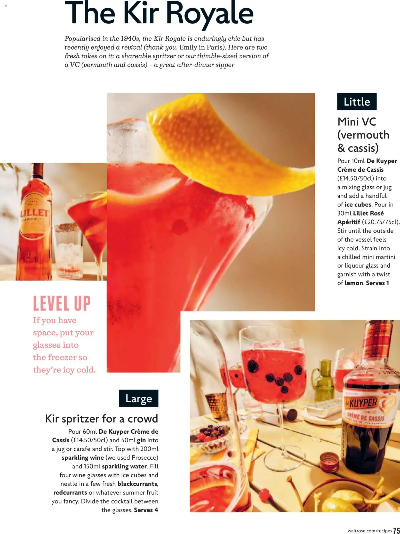 {H1} | Page: 75 | Products: Fruit, Prosecco, Sparkling wine, Freezer