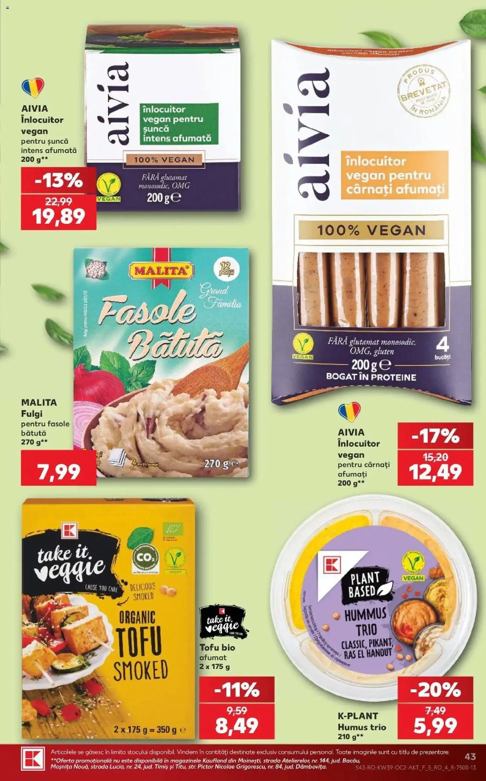 Kaufland Viseu de Sus 23.09.2026 - Revista si Oferta | Pagină: 43 | Produse: Proteine, Șuncă, Fulgi, Cârnați