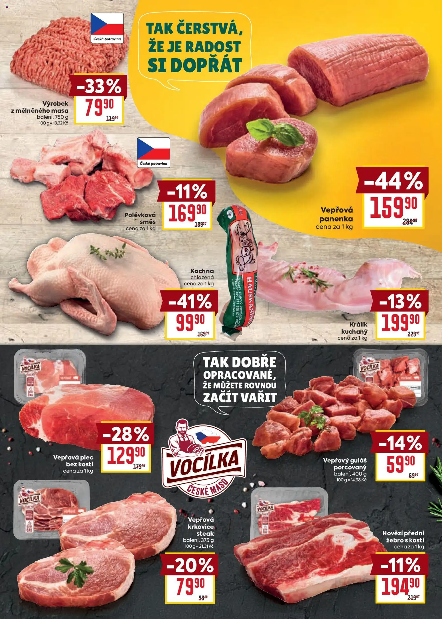 Billa Velký leták od 10.06.2026 | Strana: 3 | Produkty: Králík, Hovězí, Kachna, Vepřová plec