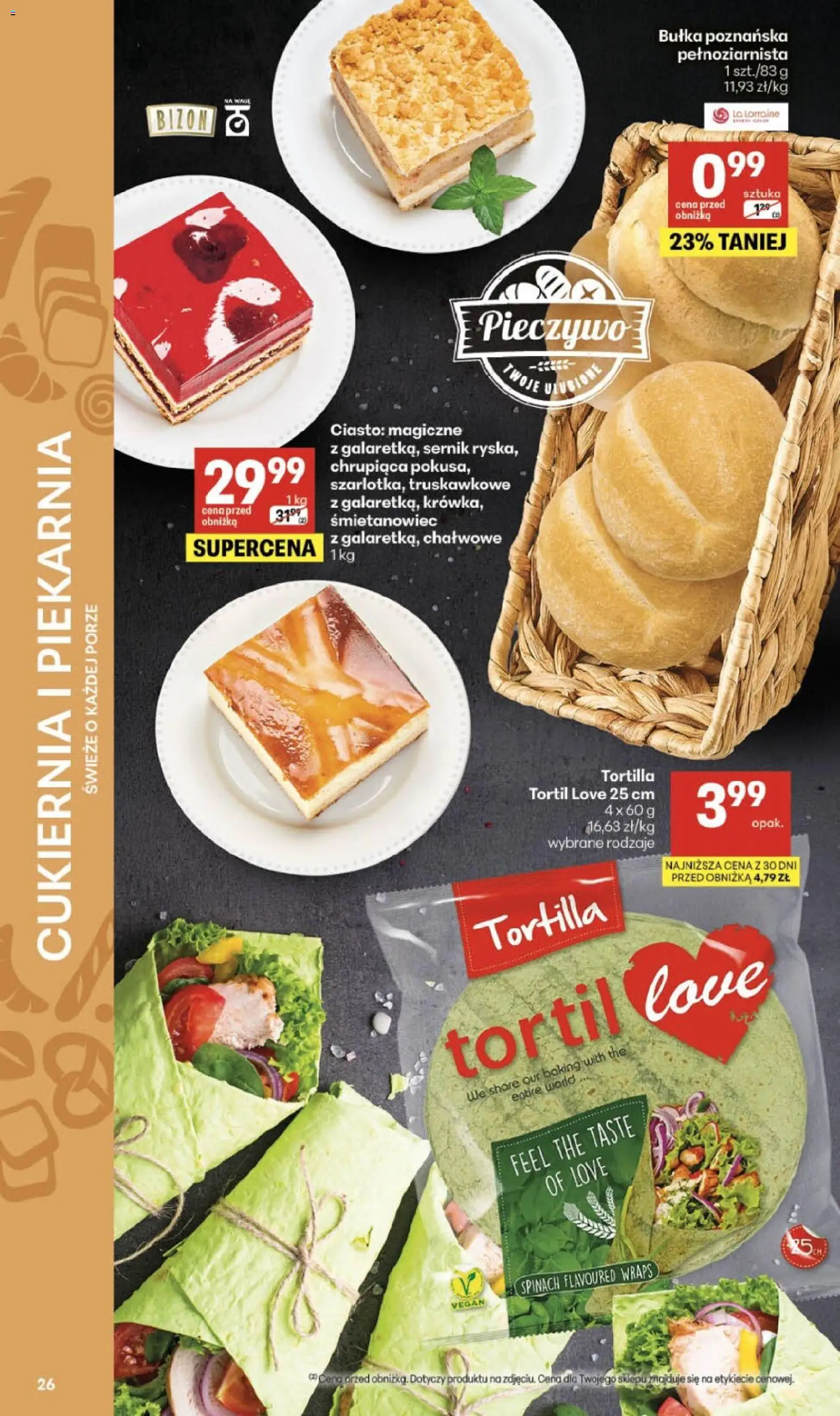 Delikatesy Centrum gazetka od 23.07.2026 | Strona: 26 | Produkty: Pieczywo, Piekarnia, Tortilla, Bułka