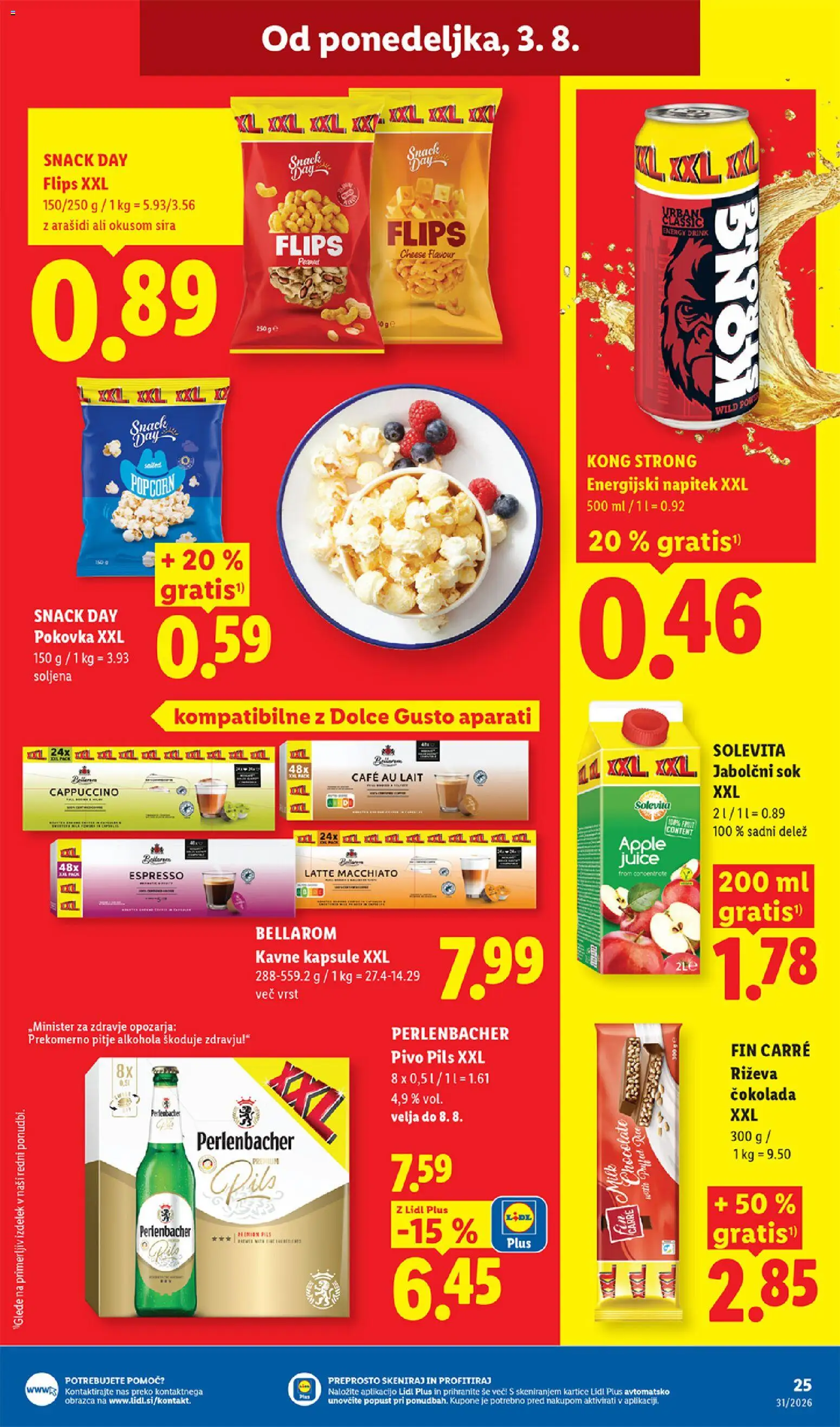 Novi Lidl katalog ponudbe – veljaven od 30.07.2026 | Stran: 47 | Izdelki: Arašidi, Cokolada, Sok, Por