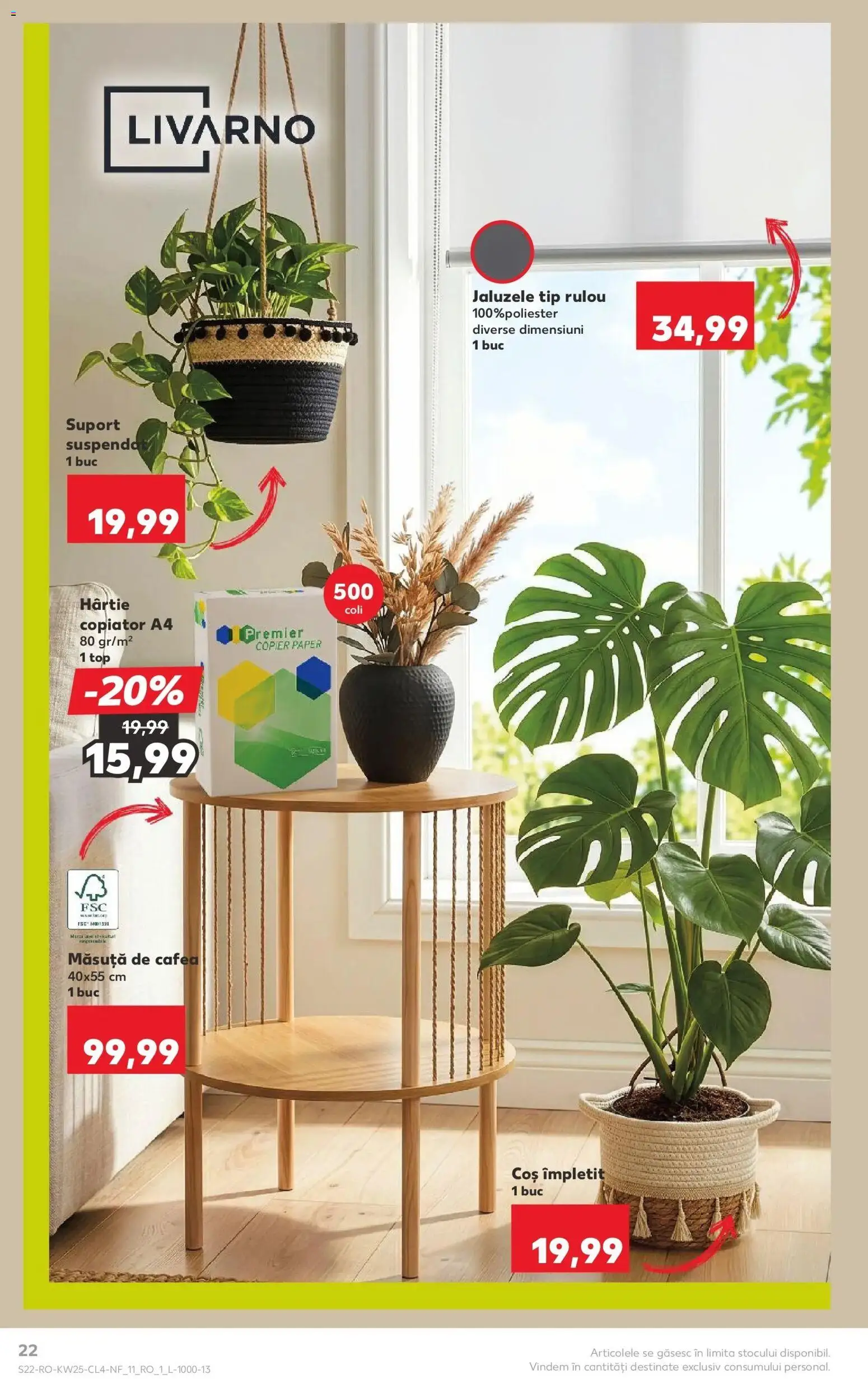 Noul catalog Kaufland – valabil de la 17.06.2026 | Pagină: 22 | Produse: Top, Coș, Măsuță de cafea, Cafea