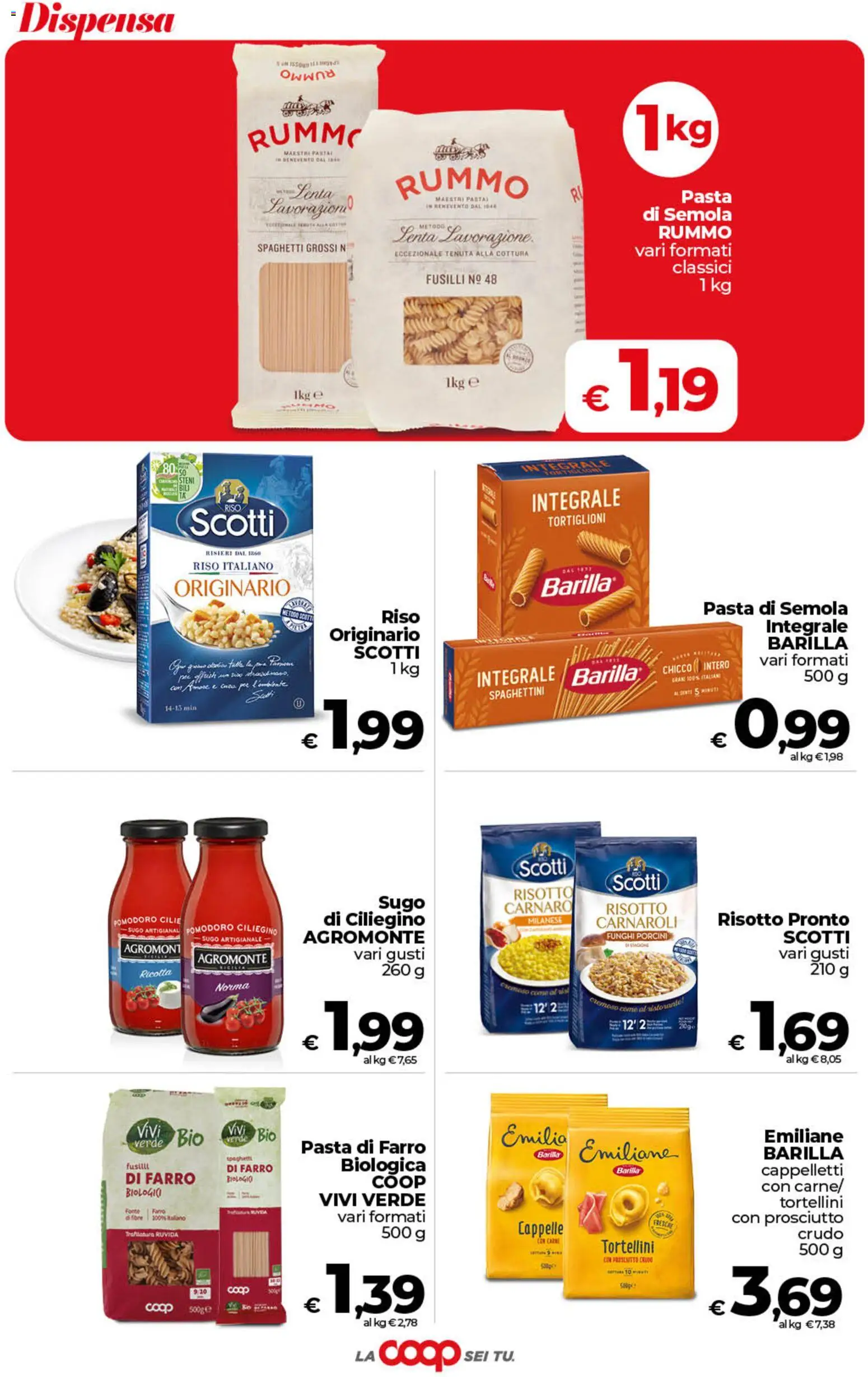 Volantino COOP del 01/09/2026 | Pagina: 24 | Prodotti: Rummo, Pomodoro, Fusilli, Spaghetti