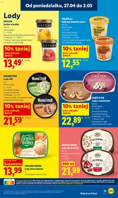Pogląd oferty "GELATELLI Lody bez dodatku cukru, 500 ml, różne rodzaje" - ważna od 29.04.2026 | Strona: 71