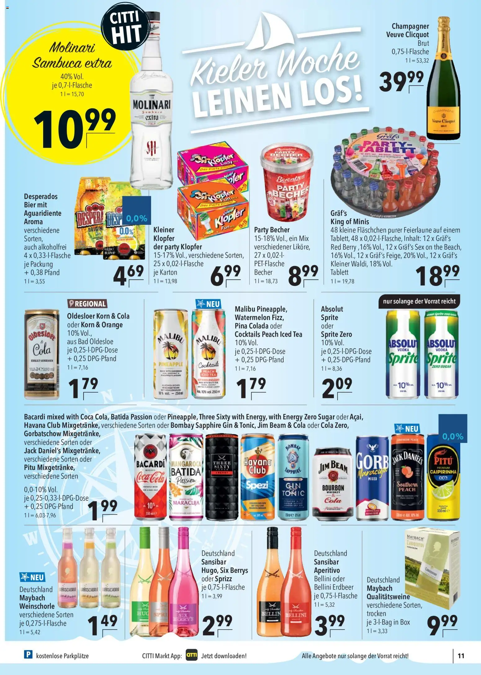 CITTI Markt Prospekt – gültig ab 17.06.2026 | Seite: 11 | Produkte: Jim beam, Bier, Desperados, Whiskey