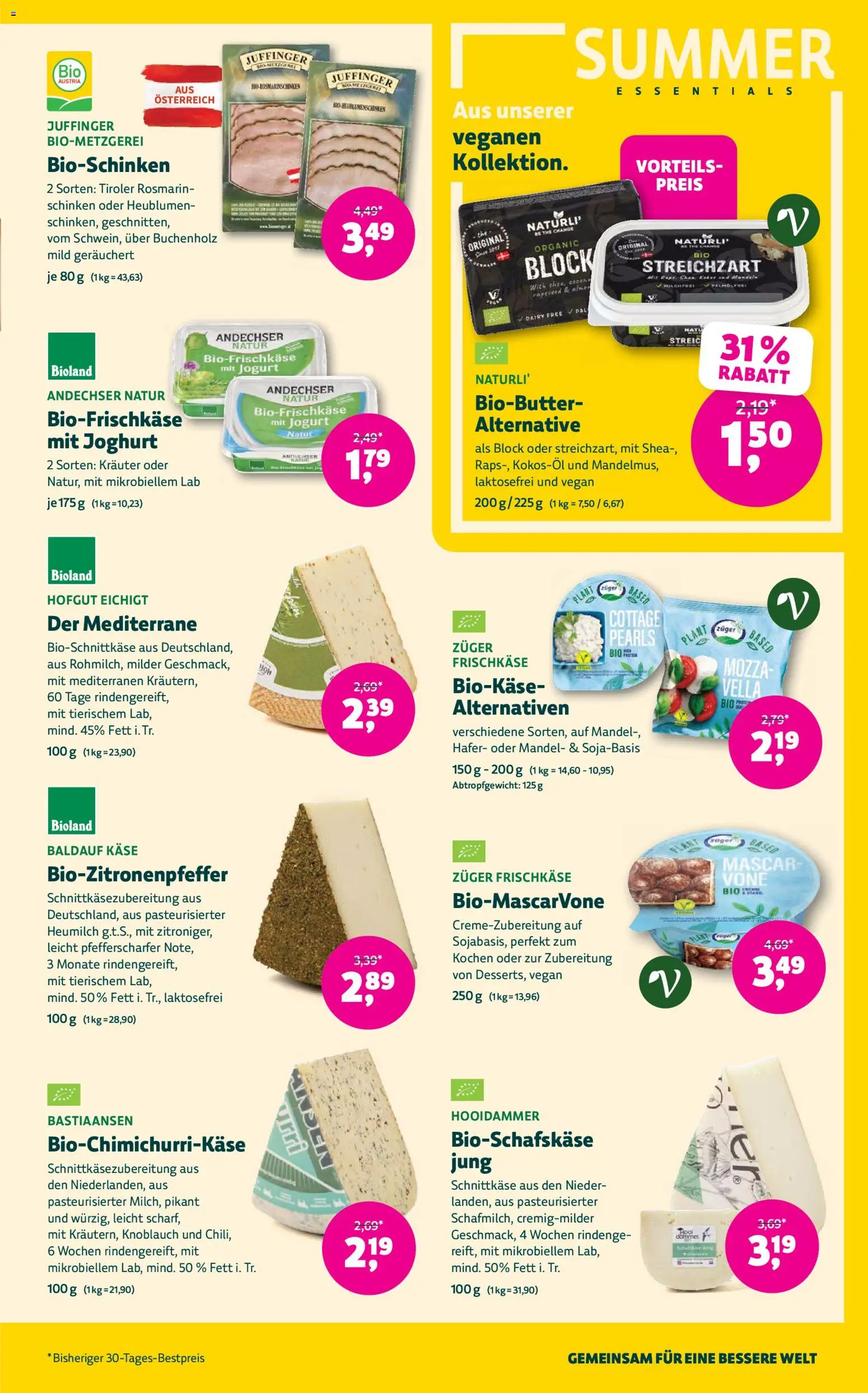 Denns BioMarkt Angebote gültig ab 15.07.2026 | Seite: 7 | Produkte: Mandel, Käse, Joghurt, Schinken