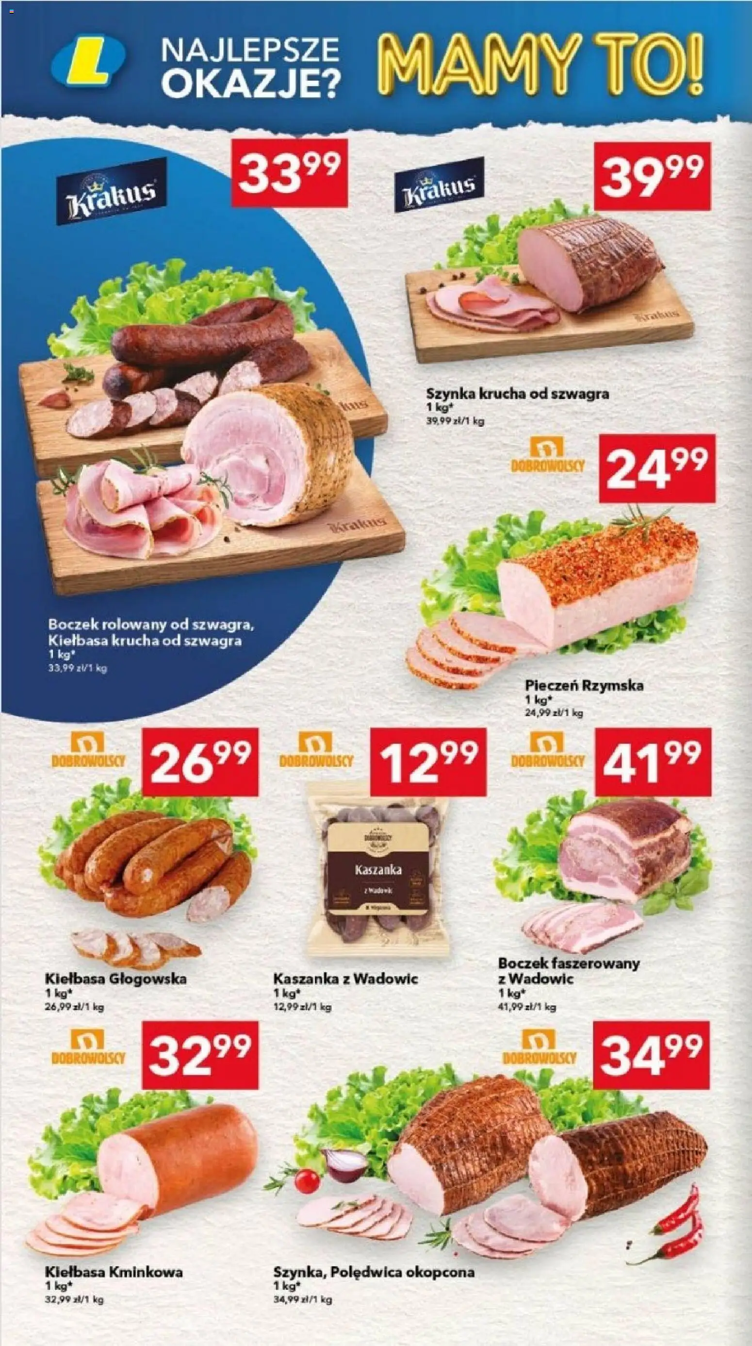 Lewiatan gazetka - Legnica od 21.05.2026 | Strona: 2 | Produkty: Kiełbasa, Kaszanka, Szynka, Boczek
