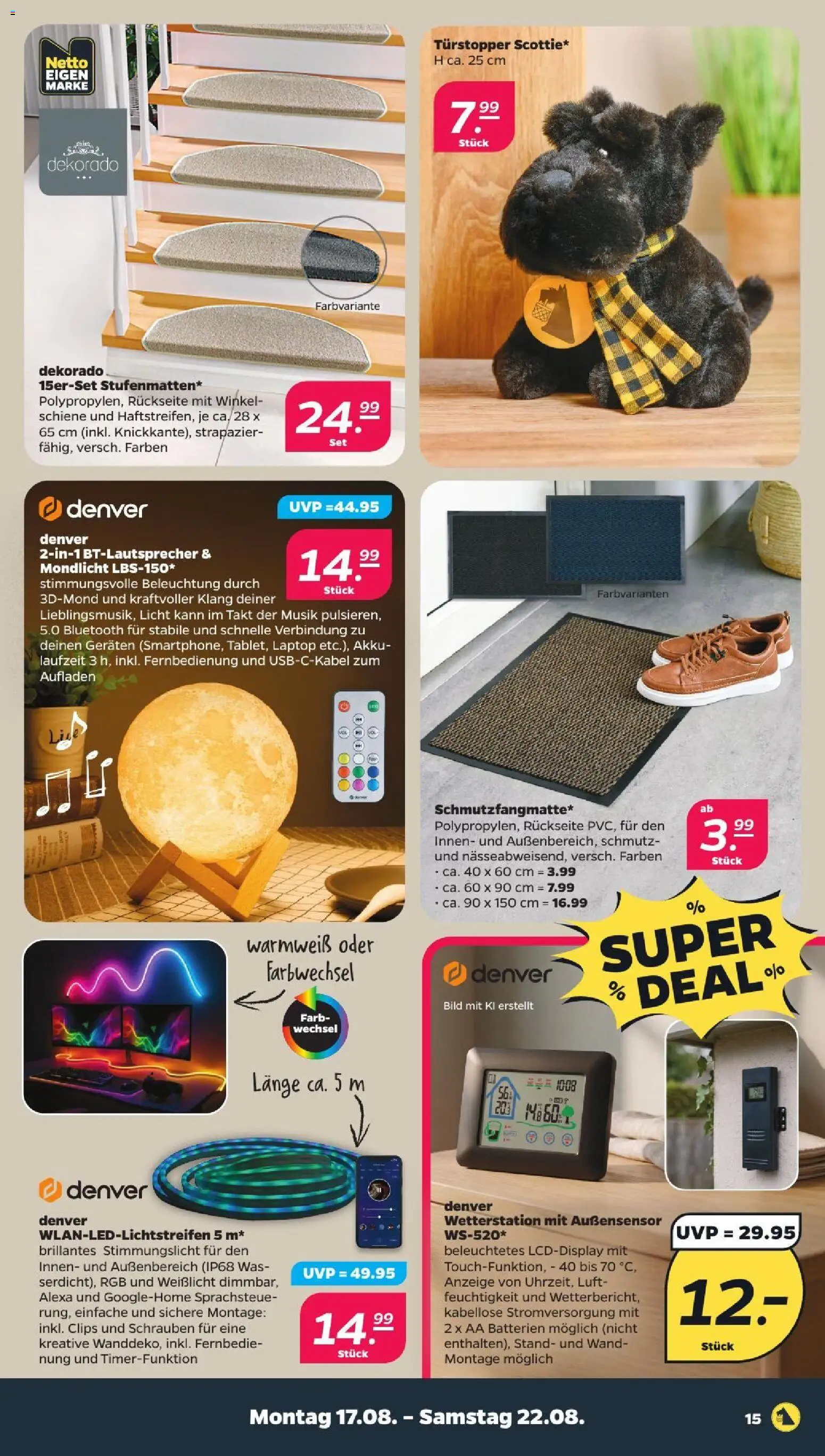 Netto Prospekt – gültig ab 17.08.2026 | Seite: 17 | Produkte: Wetterstation, Batterien, Laptop
