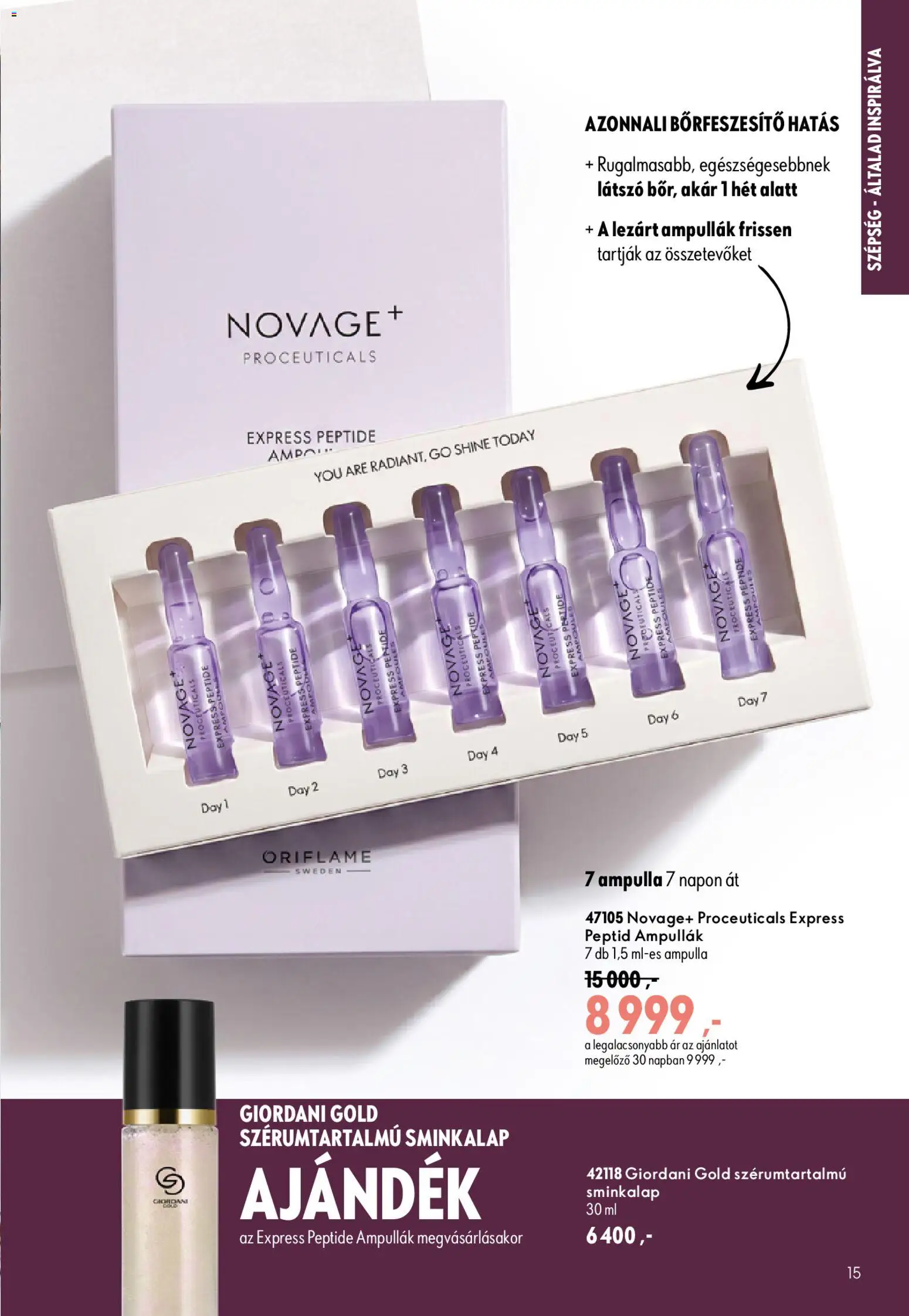 Oriflame akciós ujság - amely érvényes a következő dátumtól: 2026.09.09. | Oldal: 15