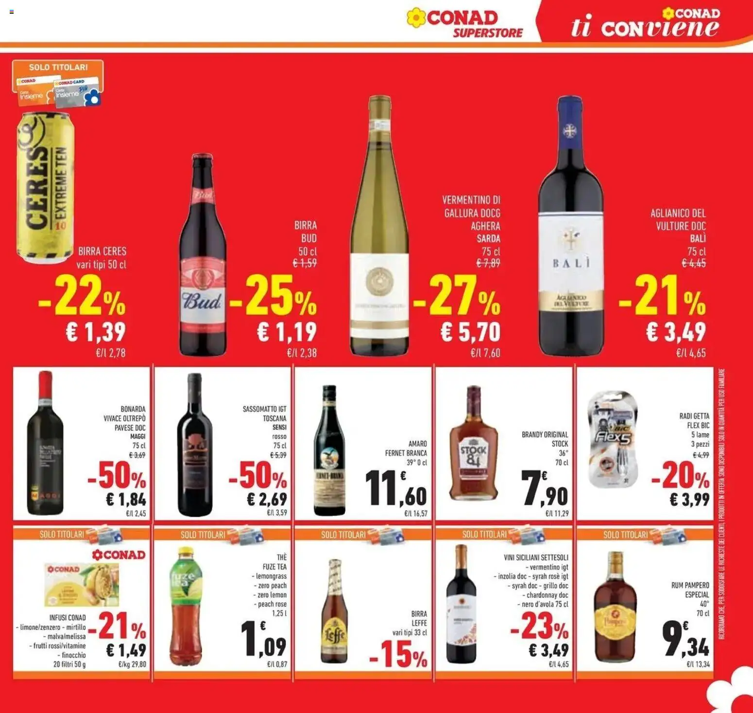 Volantino Conad dal 23/09/2026 > Anteprima | Pagina: 43 | Prodotti: Birra, Birra Leffe, Rum, Brandy