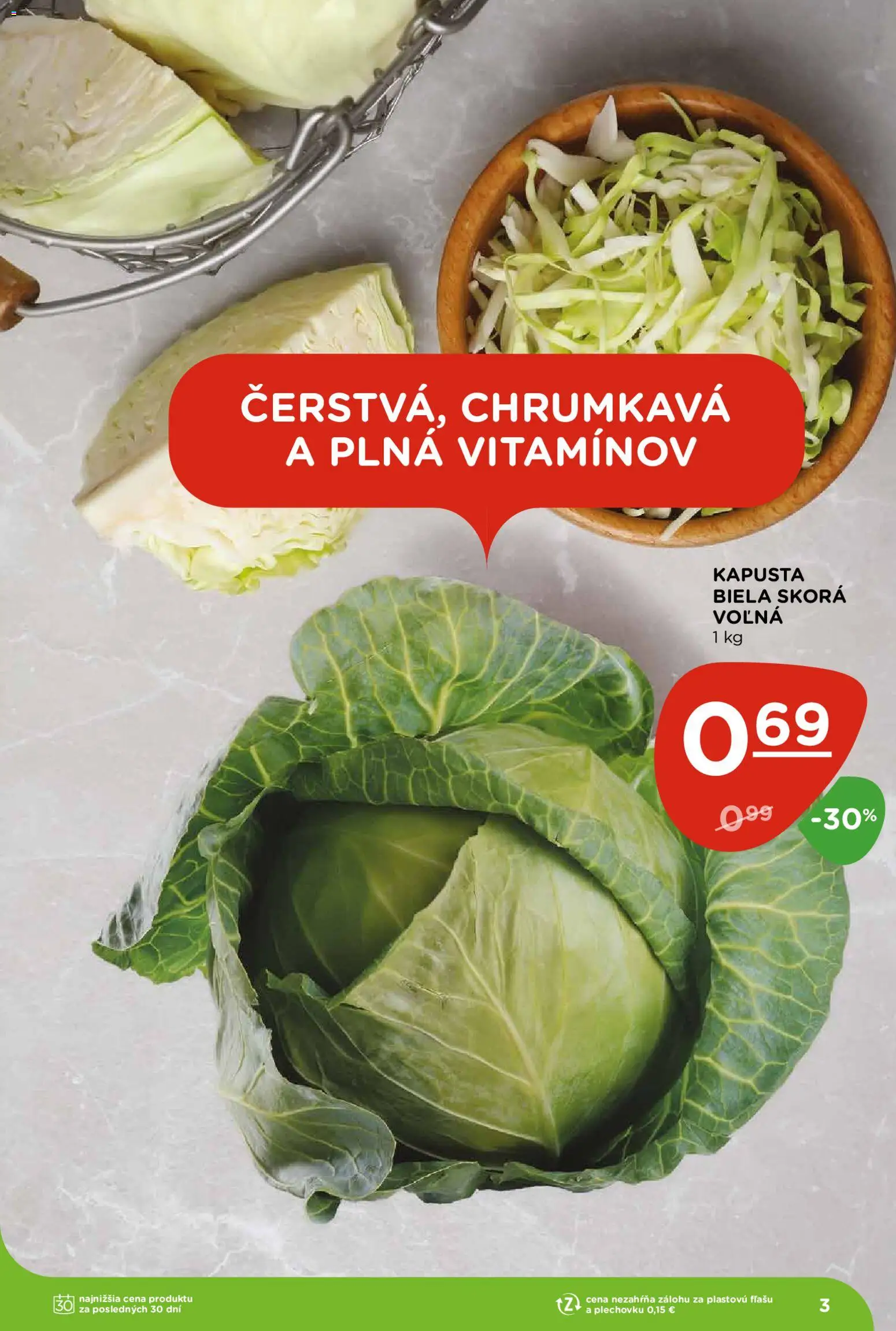 Nové Terno akcie – leták je platný od 27.08.2026 | Strana: 3 | Produkty: Kapusta, Kapusta biela