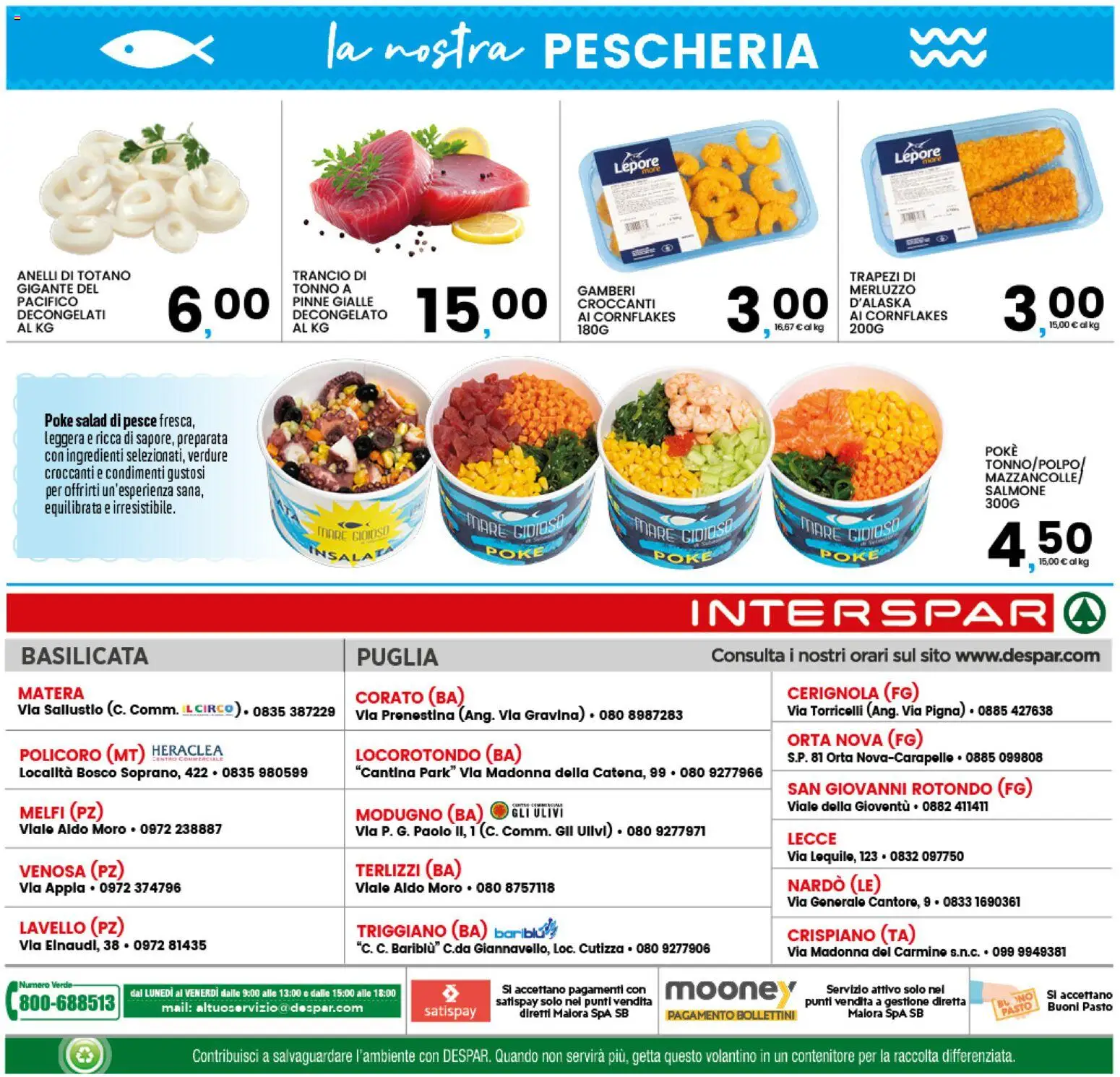 Volantino Interspar del 18.06.2026 | Pagina: 16 | Prodotti: Mazzancolle, Tonno, Contenitore, Totano