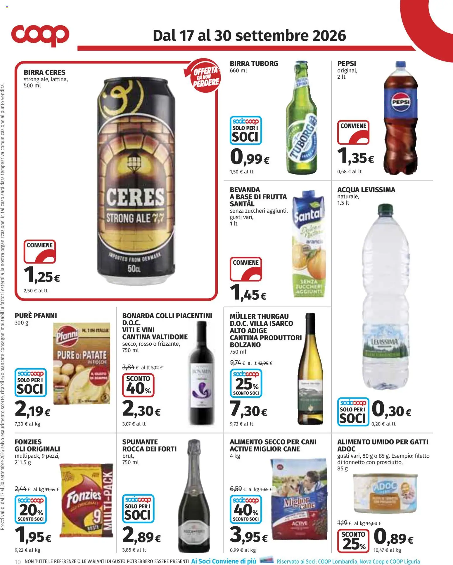 Volantino COOP del 17/09/2026 | Pagina: 10 | Prodotti: Filetto, Frutta, Ceres, Pepsi