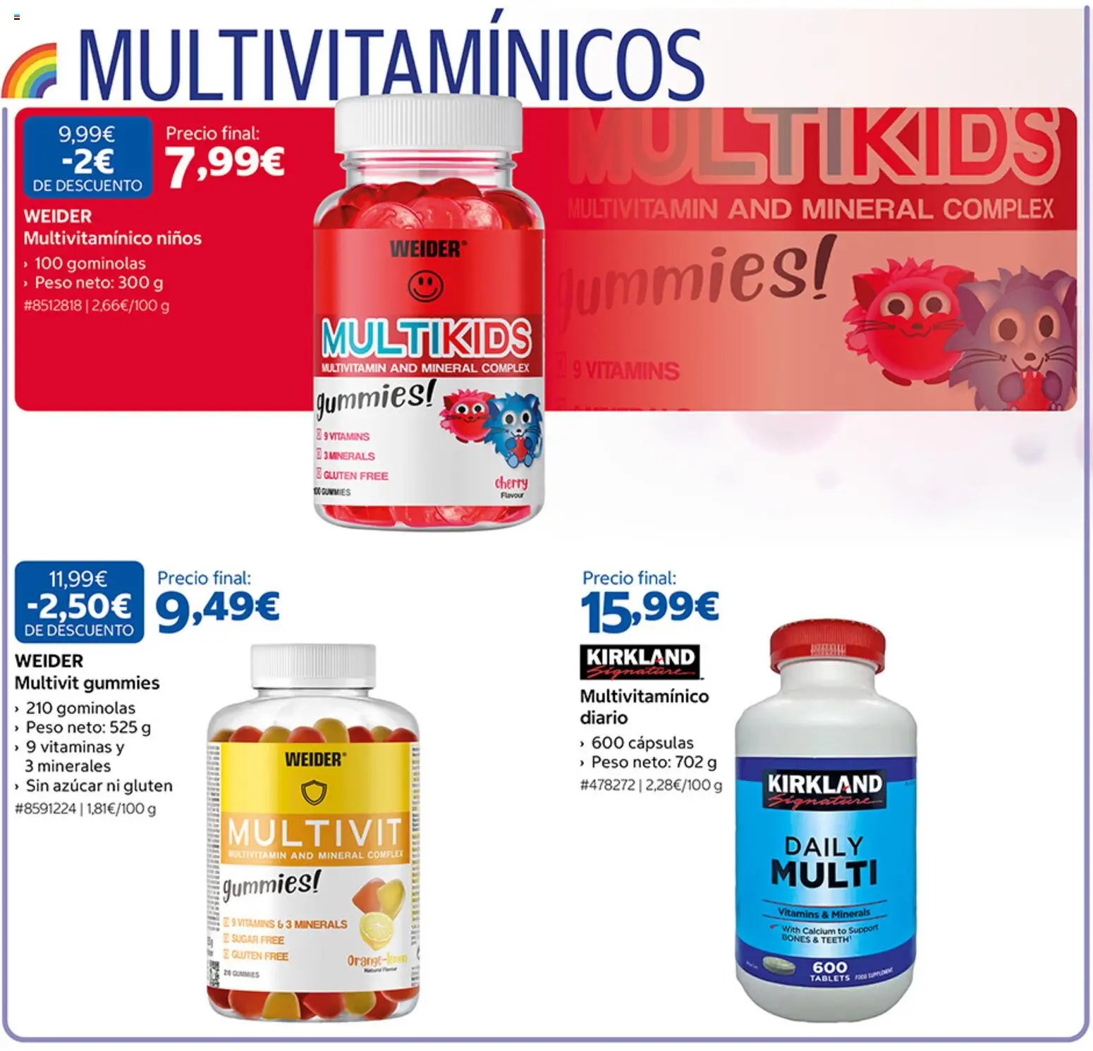 Costco Ayuda │ válido desde el 18/08/2026 | Página: 2 | Productos: Cápsulas, Multivitamínico, Peso, Azúcar