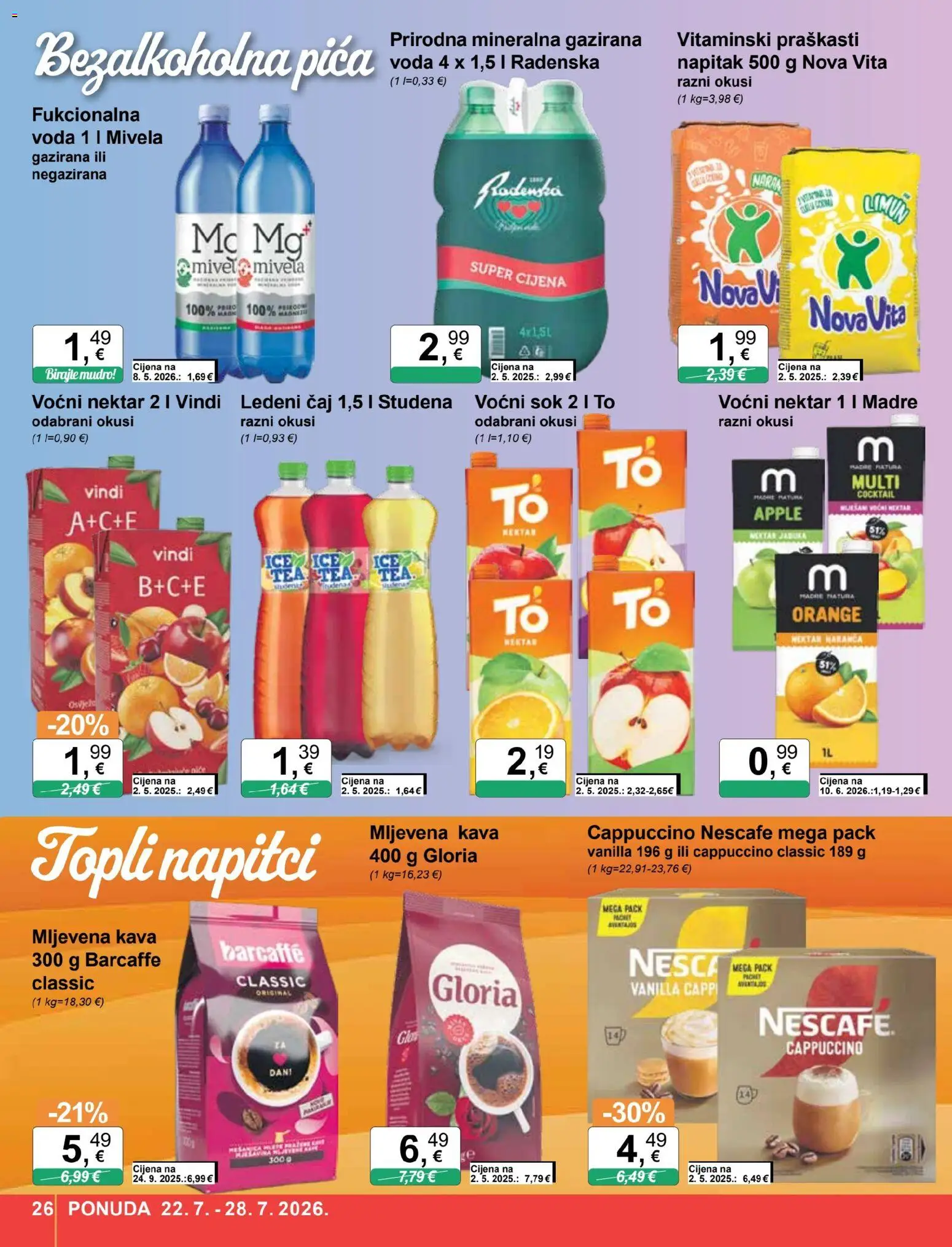 KTC katalog | vrijedi od 22.07.2026 | Stranica: 26 | Proizvodi: Kava, Sok, Nektar, Napitak