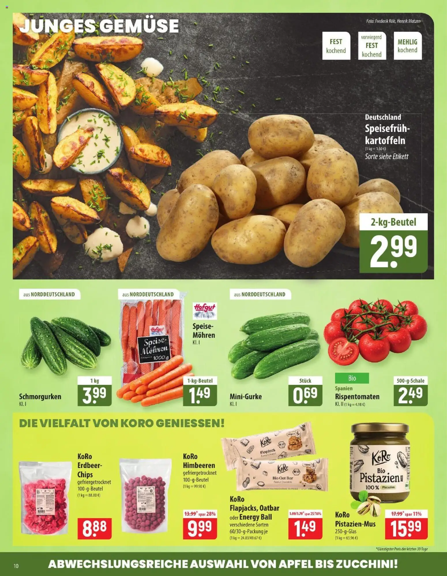 Famila Prospekt – gültig ab 06.07.2026 | Seite: 10 | Produkte: Himbeeren, Äpfel, Kartoffeln, Zucchini