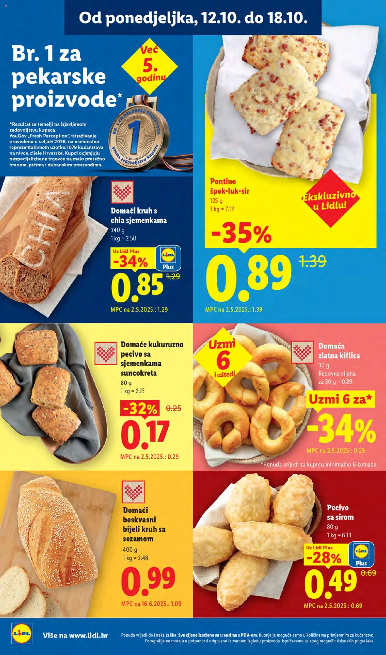 Lidl katalog | vrijedi od 12.10.2026 | Stranica: 8 | Proizvodi: Kruh, Pecivo