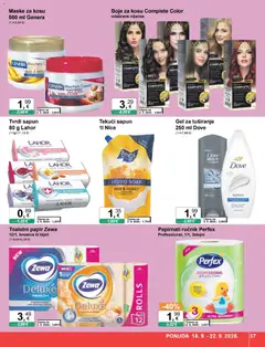 KTC Katalog - Pregled kataloga iz trgovine KTC, vrijedi od 16.09.2026 | Stranica: 37 | Proizvodi: Gel za tuširanje, Ručnik, Breskva, Dove