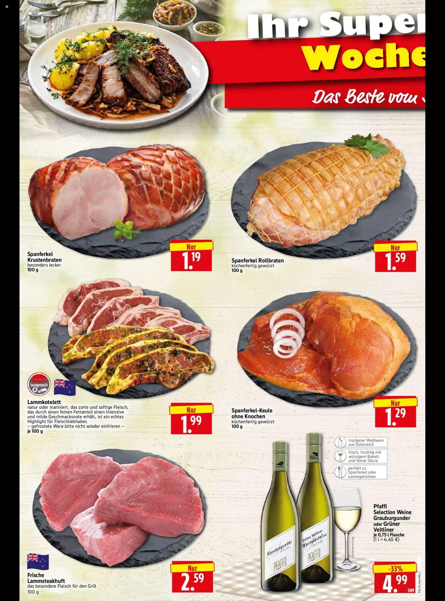 HERKULES Sonderbeilage – gültig ab 27.08.2026 | Seite: 2 | Produkte: Grill, Weißwein, Krustenbraten, Fleisch