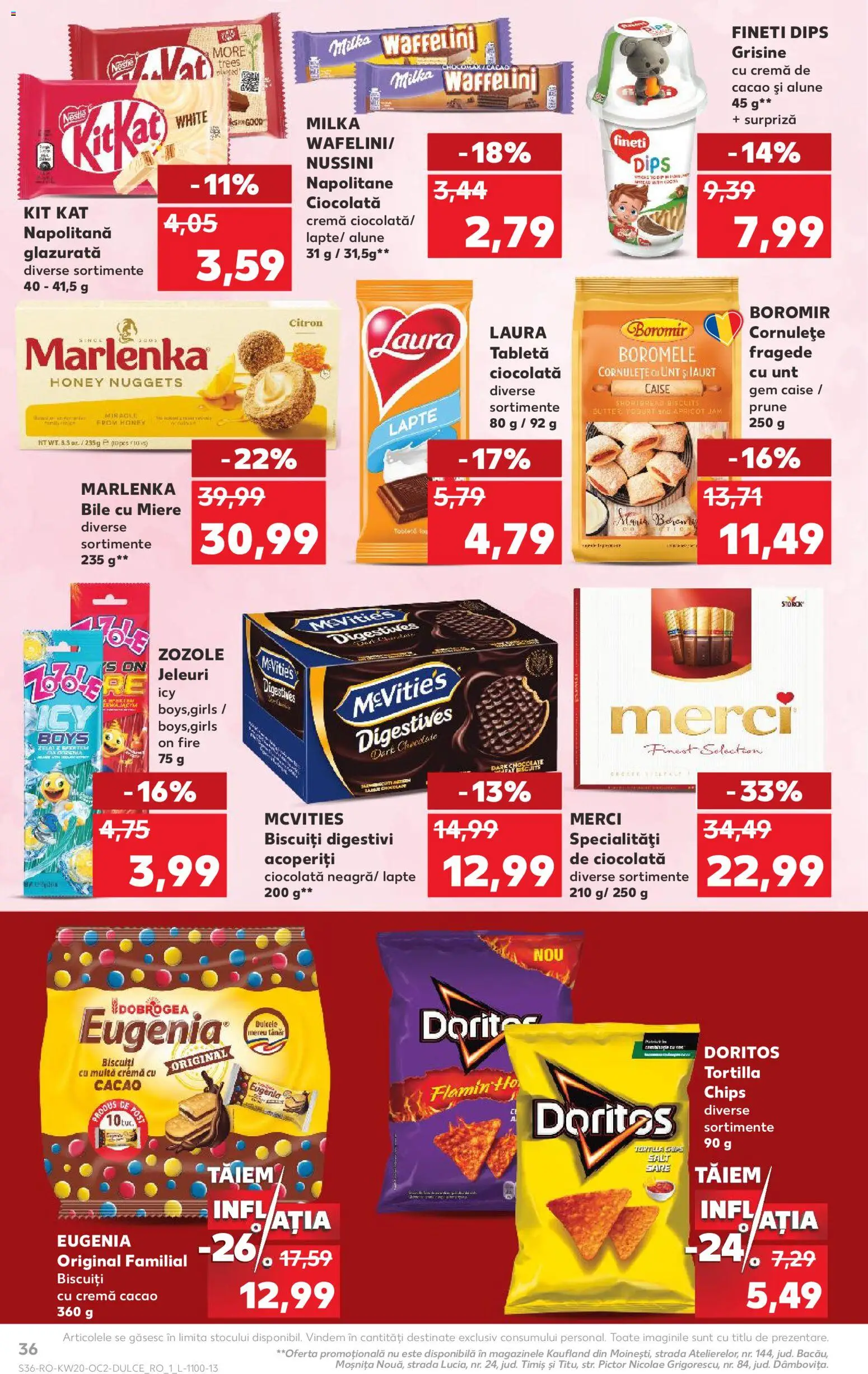 Noul catalog Kaufland – valabil de la 13.05.2026 | Pagină: 36 | Produse: Napolitane, Alune, Cremă, Cornulețe