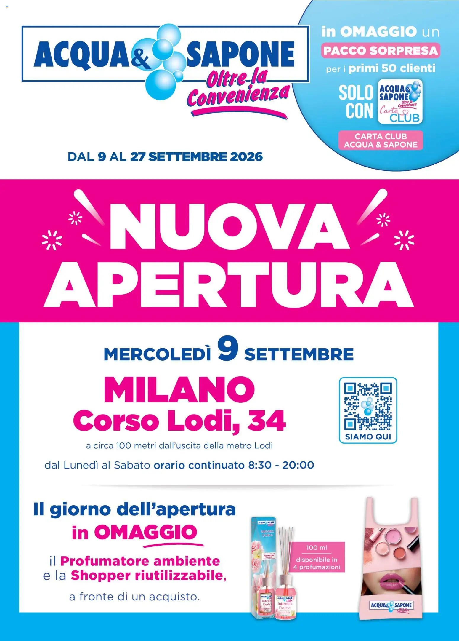 Volantino Acqua e Sapone del 09/09/2026 | Pagina: 1 | Prodotti: Sapone, Acqua
