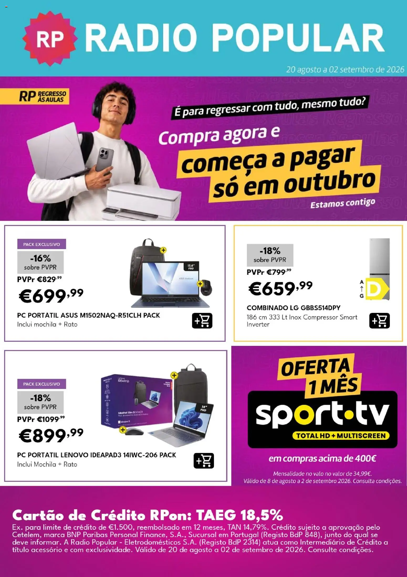 Radio Popular É para regressar com tudo, mesmo tudo │ válido de 20/08/2026 | Página: 1