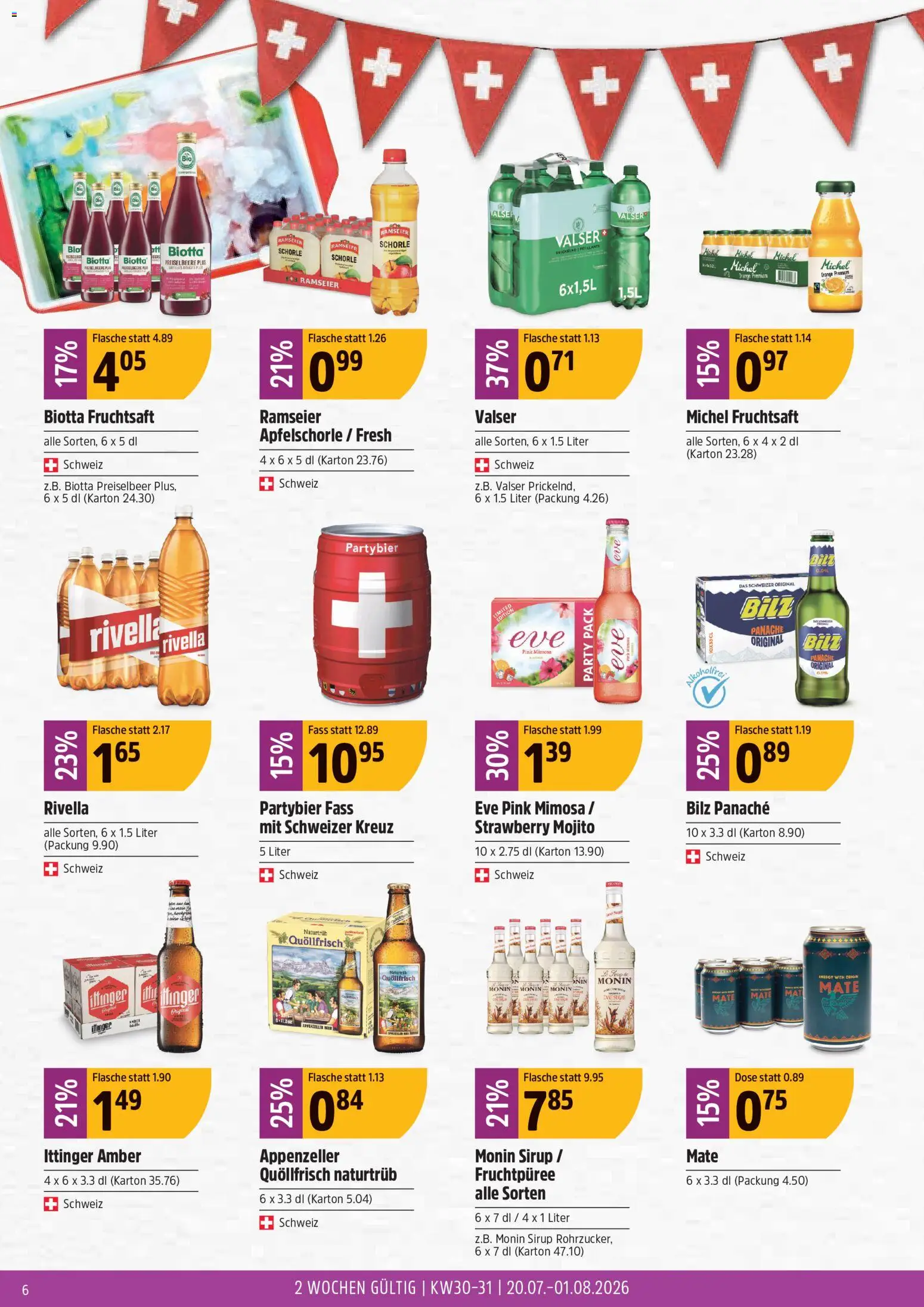 TopCC aktionen 1.August-Feier – gültig ab 20.07.2026 | Seite: 6 | Produkte: Sirup, Dill