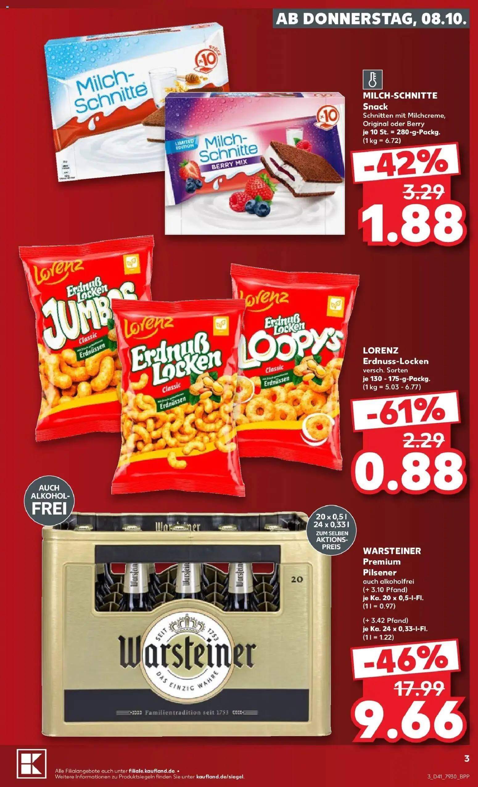 Prospekt Kaufland ab 05.10.2026 » Angebote Online zum Blättern | Seite: 13 | Produkte: Milch, Alkohol, Warsteiner
