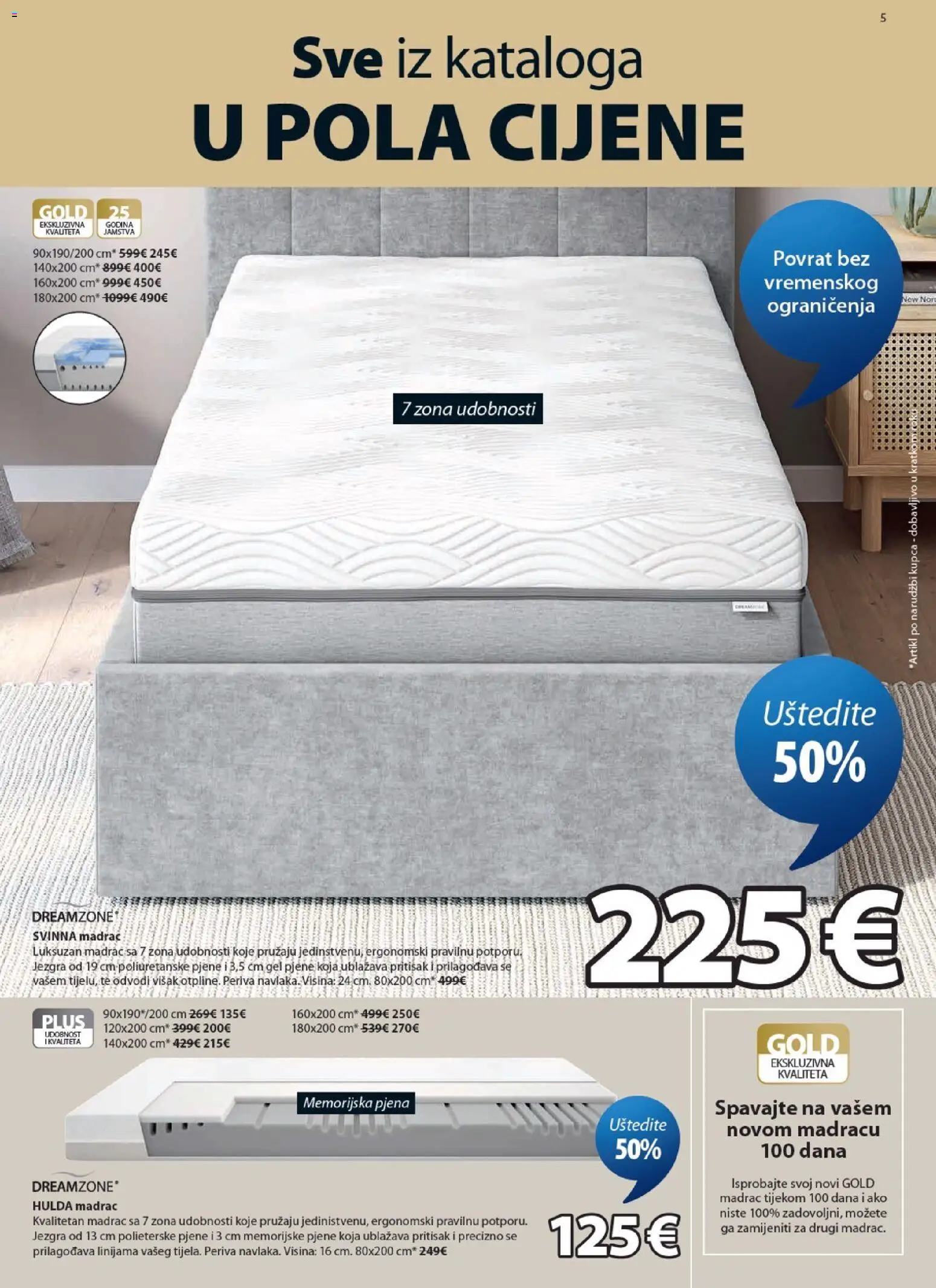 JYSK katalog | vrijedi od 05.08.2026 | Stranica: 5 | Proizvodi: Madrac