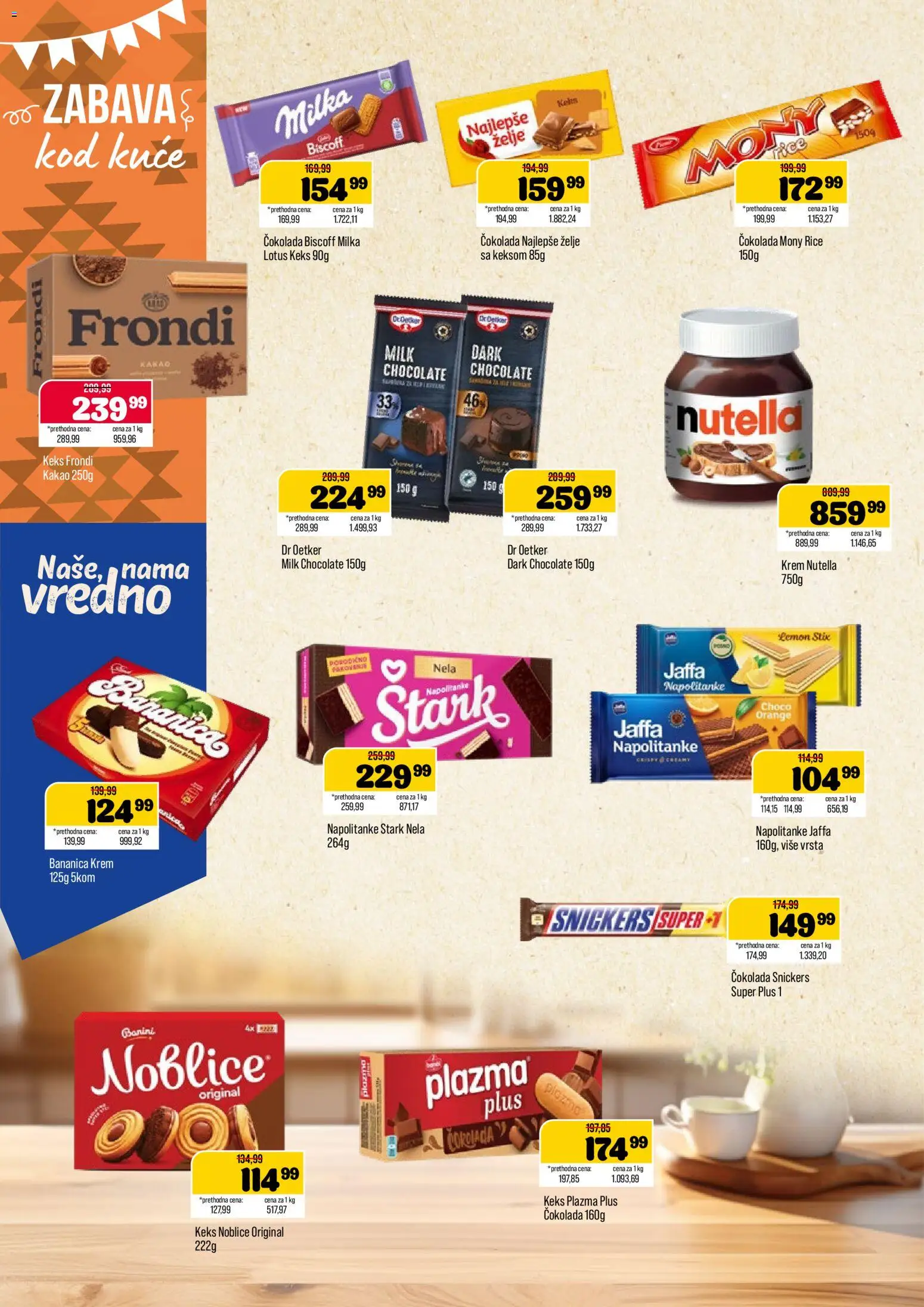 Podunavlje katalog - važi od 23.09.2026 | Strana: 8 | Proizvode: Milka, Napolitanke, Nutella, Krem