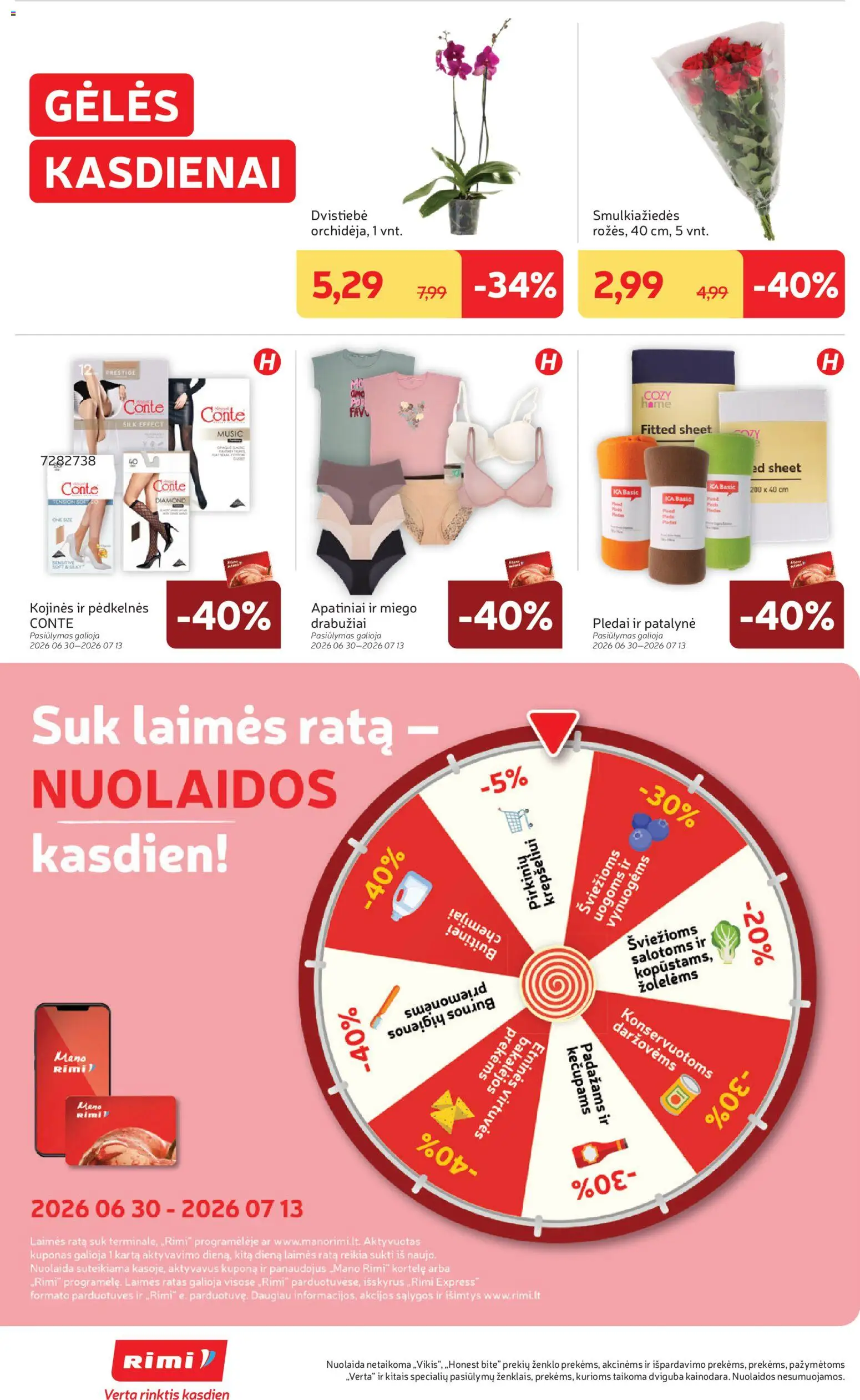 Rimi akcijos nuo 2026.06.30 | Puslapis: 28 | Prekių: Pėdkelnės, Drabužiai, Kojinės
