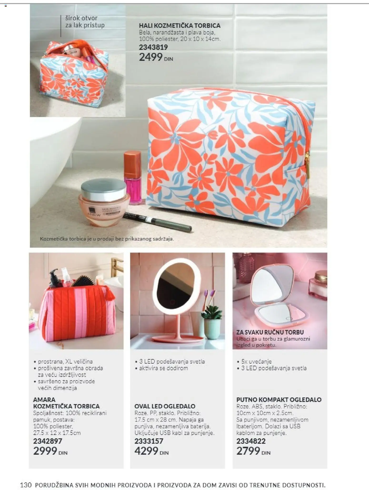 AVON katalog - važi od 01.11.2026 | Strana: 130 | Proizvode: Led, Kozmetička torbica, Ogledalo, Kabl
