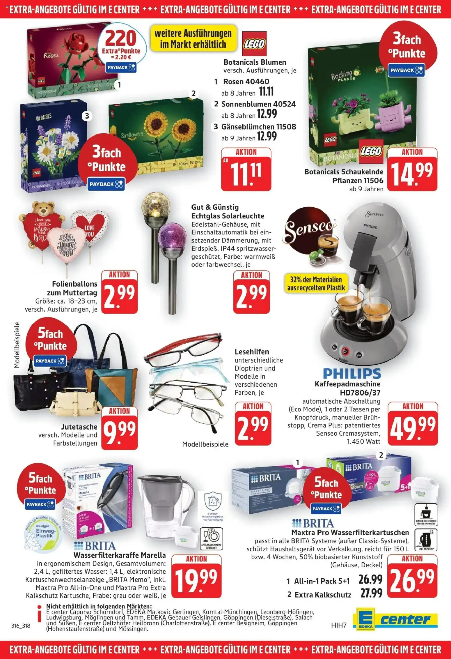 Edeka prospekt Göppingen	 – gültig ab 04.05.2026 | Seite: 33 | Produkte: Senseo, Blumen, Wasser, Solarleuchte