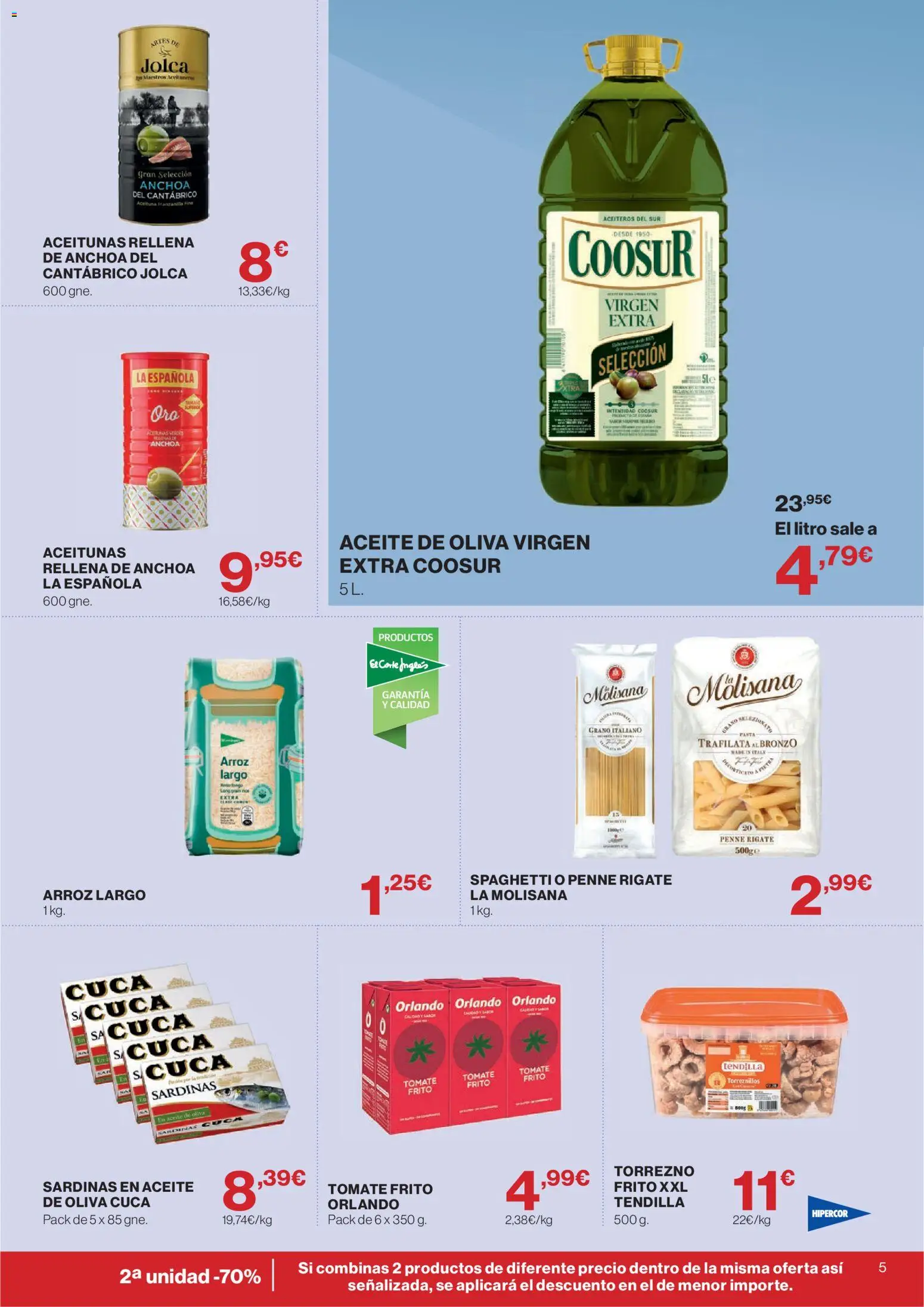 Hipercor catálogo │ válido desde el 16/07/2026 | Página: 5 | Productos: Aceite, Arroz, Aceite de oliva, Anchoa