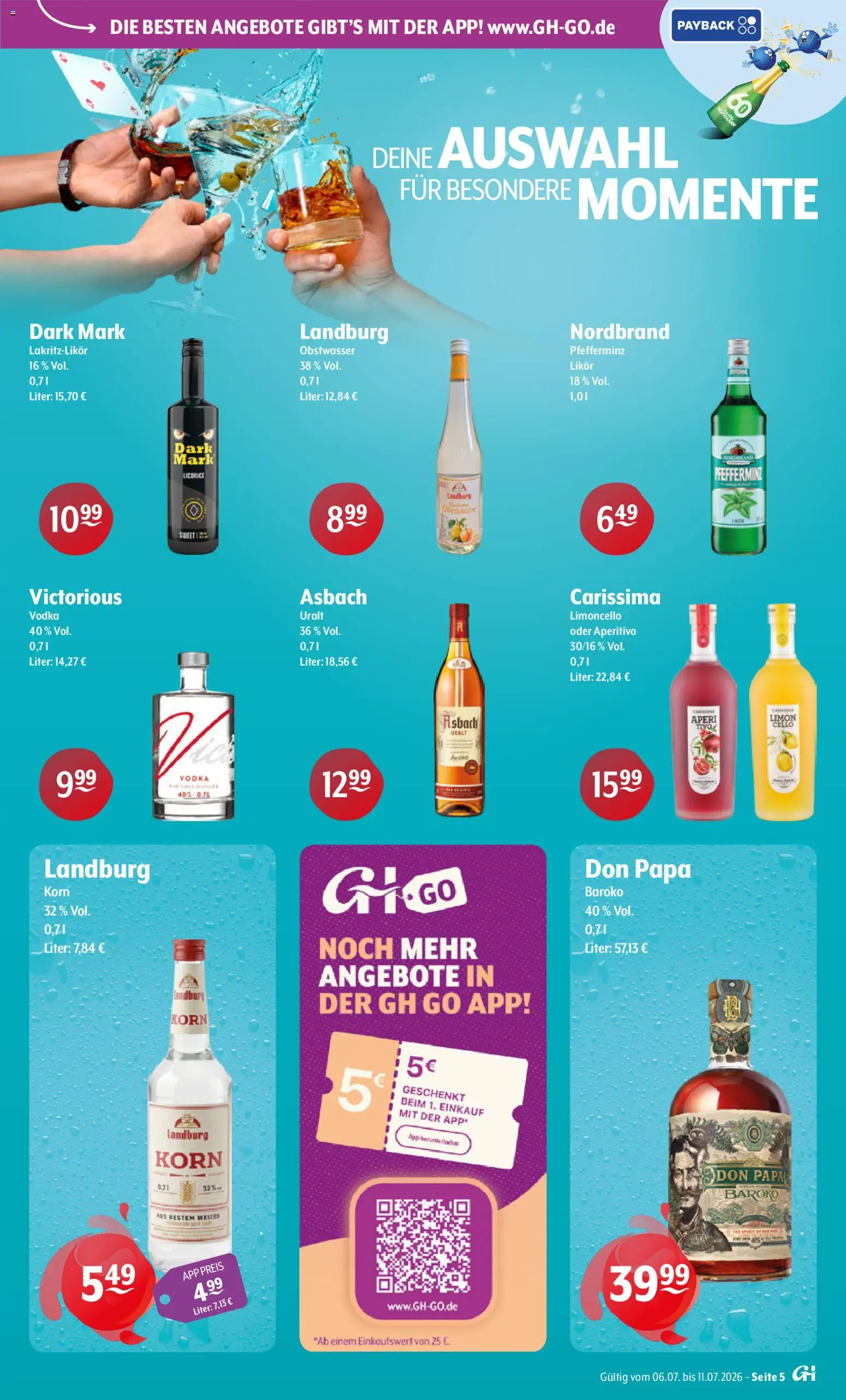 Getränke Hoffmann - Nordrhein - Westfalen – gültig ab 06.07.2026 | Seite: 5 | Produkte: Limoncello, Vodka, Asbach