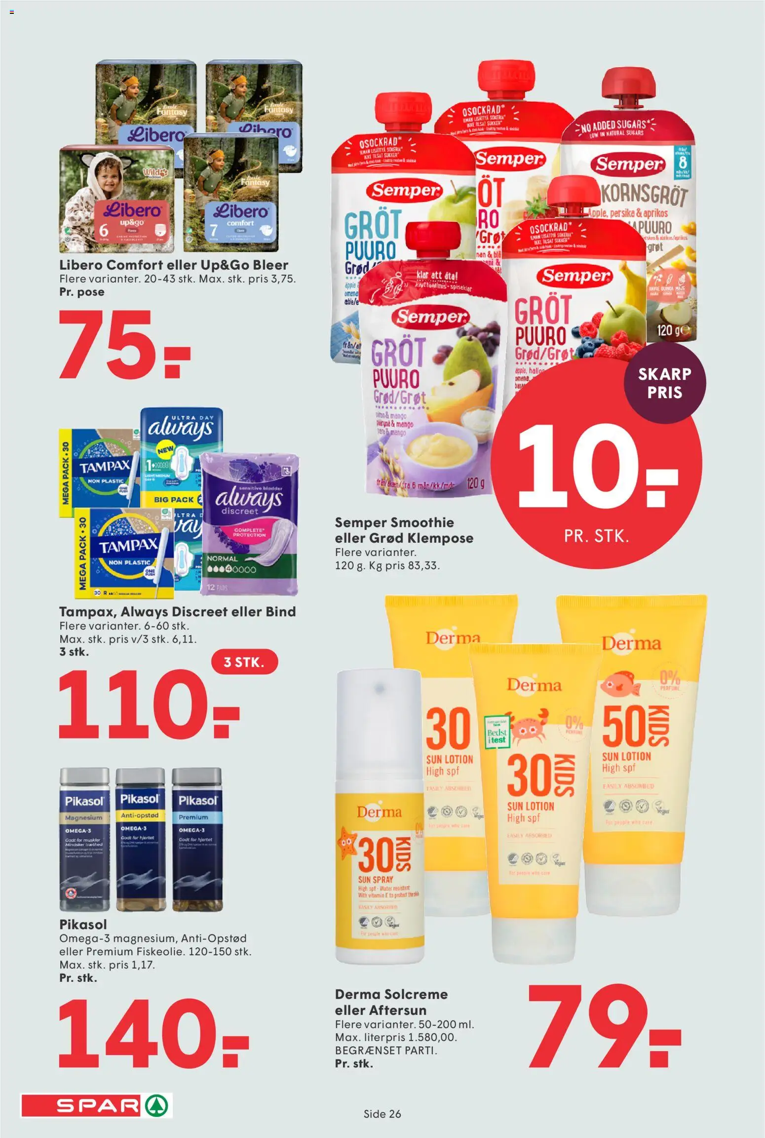 Spar tilbudsavis – gyldig fra 22.05.2026 | Side: 28 | Produkter: Mango, Solcreme, Smoothie, Sukker