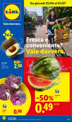 Anteprima del volantino Lidl volantino Fresca e conveniente valido a partire dal 25.06.2026