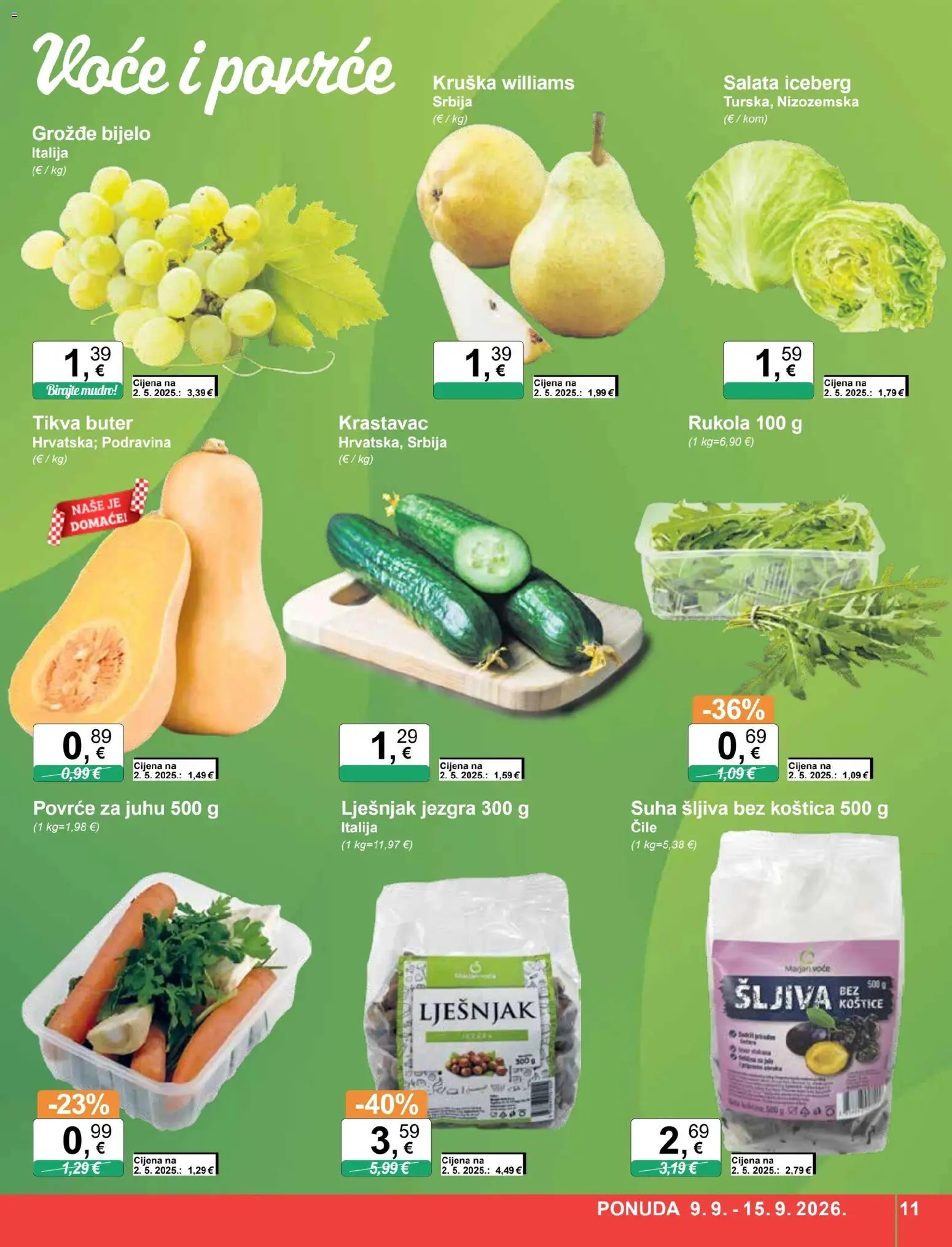 KTC katalog | vrijedi od 09.09.2026 | Stranica: 11 | Proizvodi: Šljiva, Lješnjak, Voće, Grožđe