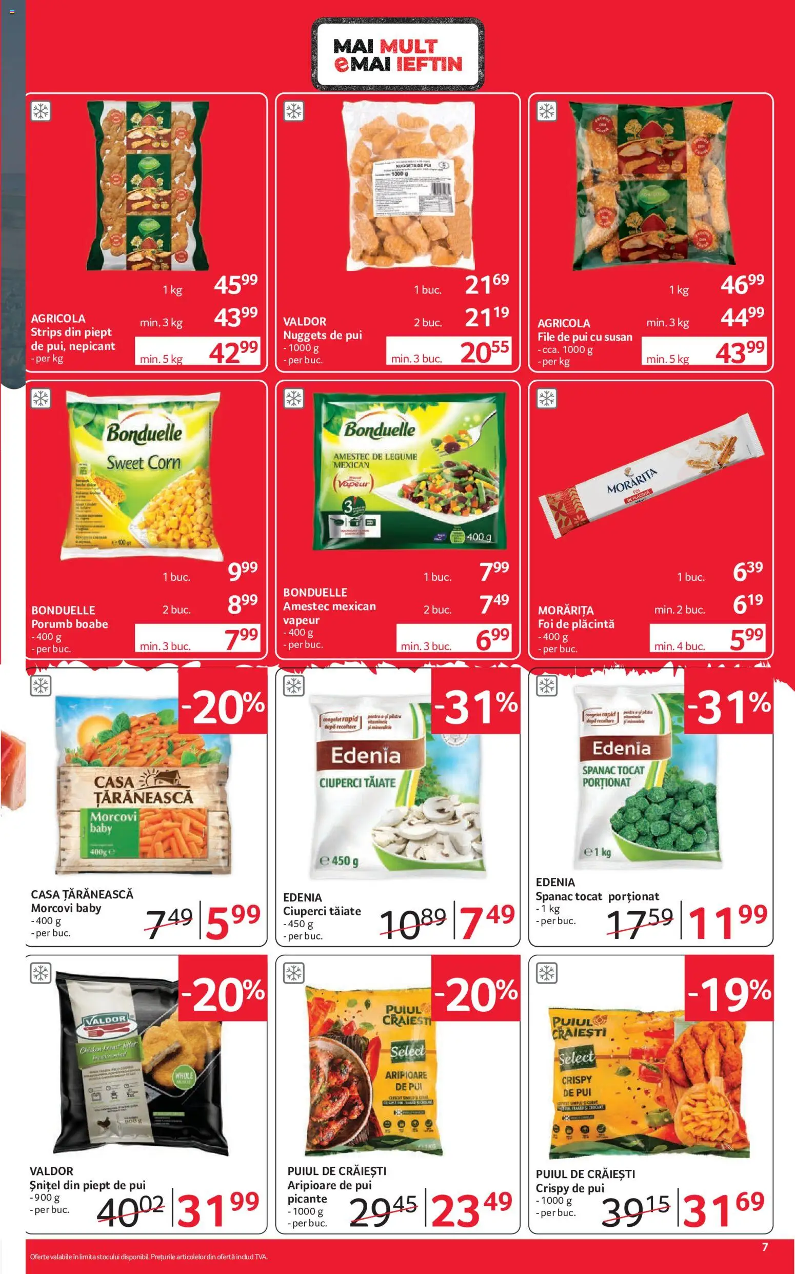 Noul catalog Selgros – valabil de la 02.10.2026 | Pagină: 7 | Produse: Pui, Spanac, Morcovi, Amestec