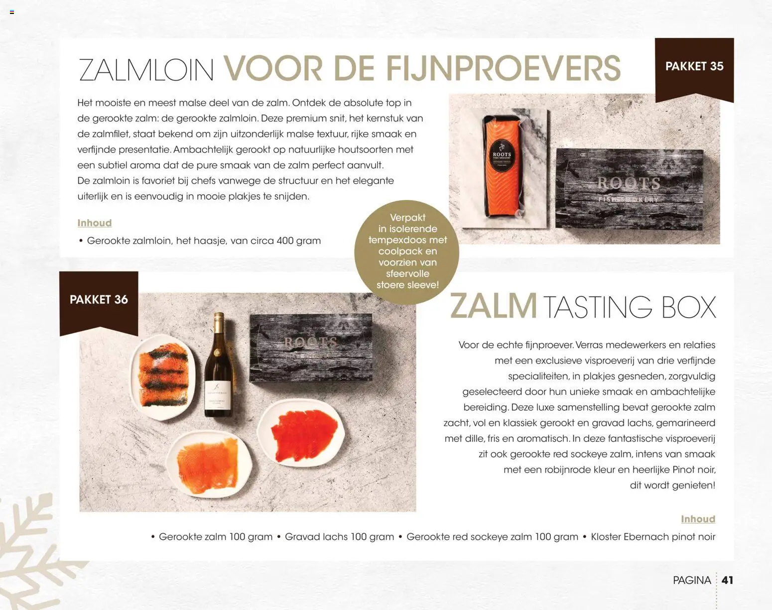 {H1} | Pagina: 41 | Producten: Zalm, Gerookte zalm, Box