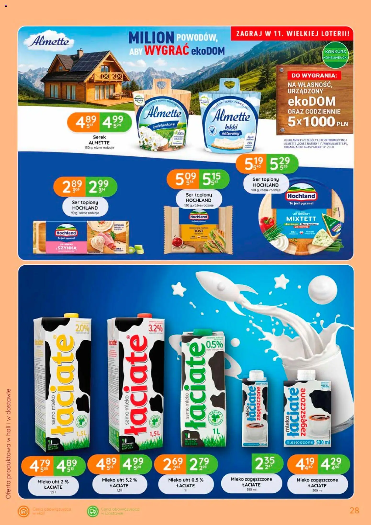 Eurocash gazetka od 17.09.2026 | Strona: 28 | Produkty: Ser topiony, Szynka, Mleko, Mleko UHT