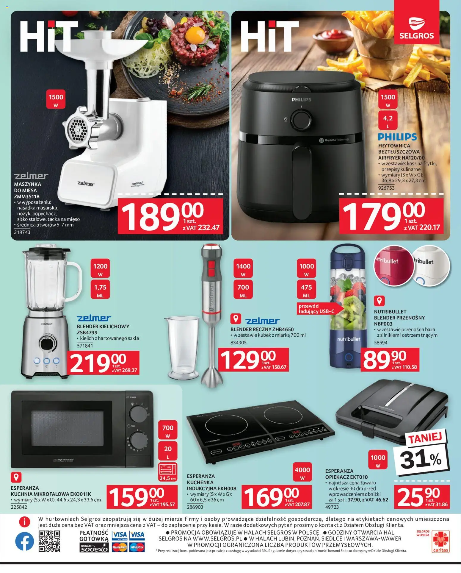 Selgros cash&carry gazetka - Oferta przemysłowa od 07.05.2026 | Strona: 16 | Produkty: Blender ręczny, Kuchenka, Kosz, Blender
