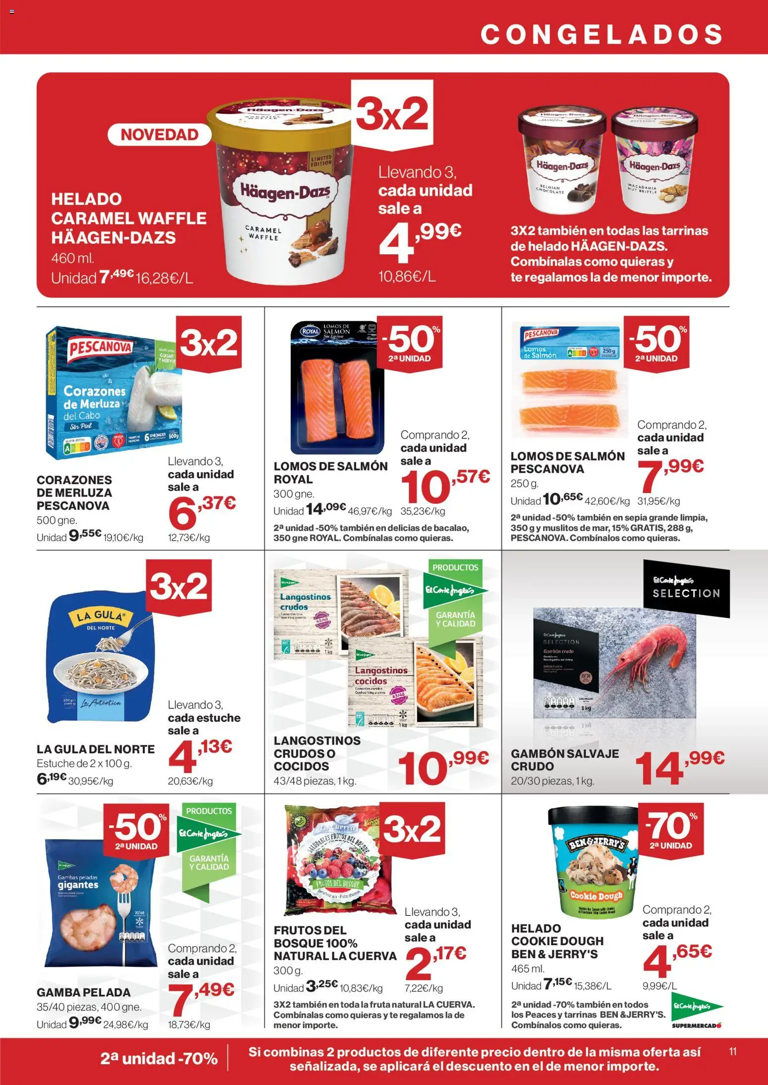 El Corte Inglés ofertas │ válido desde el 28/10/2026 | Página: 11 | Productos: Chocolate, Té, Salmón, Helado
