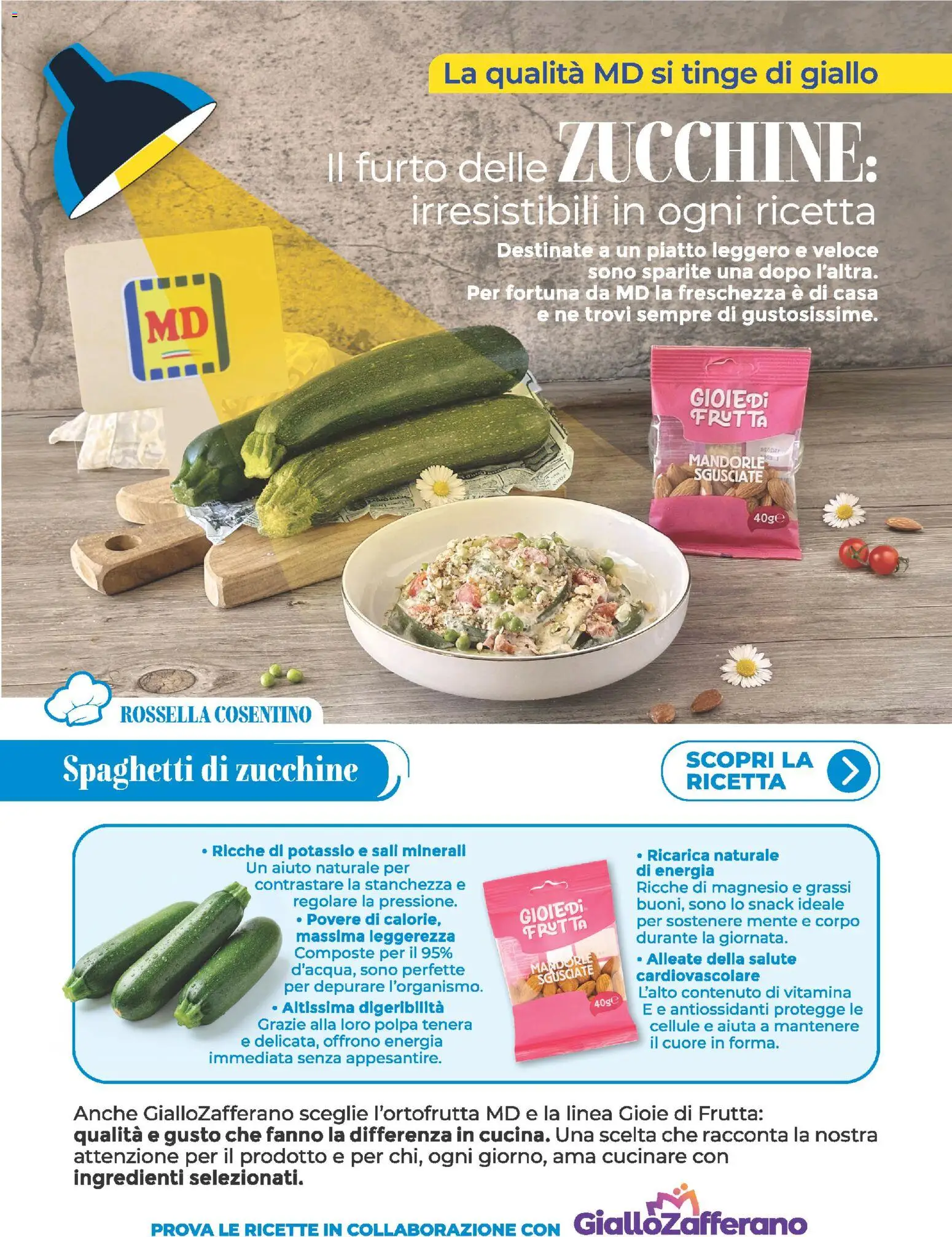 Volantino MD Discount del 05.05.2026 | Pagina: 6 | Prodotti: Frutta, Mandorle, Zucchine, Piatto