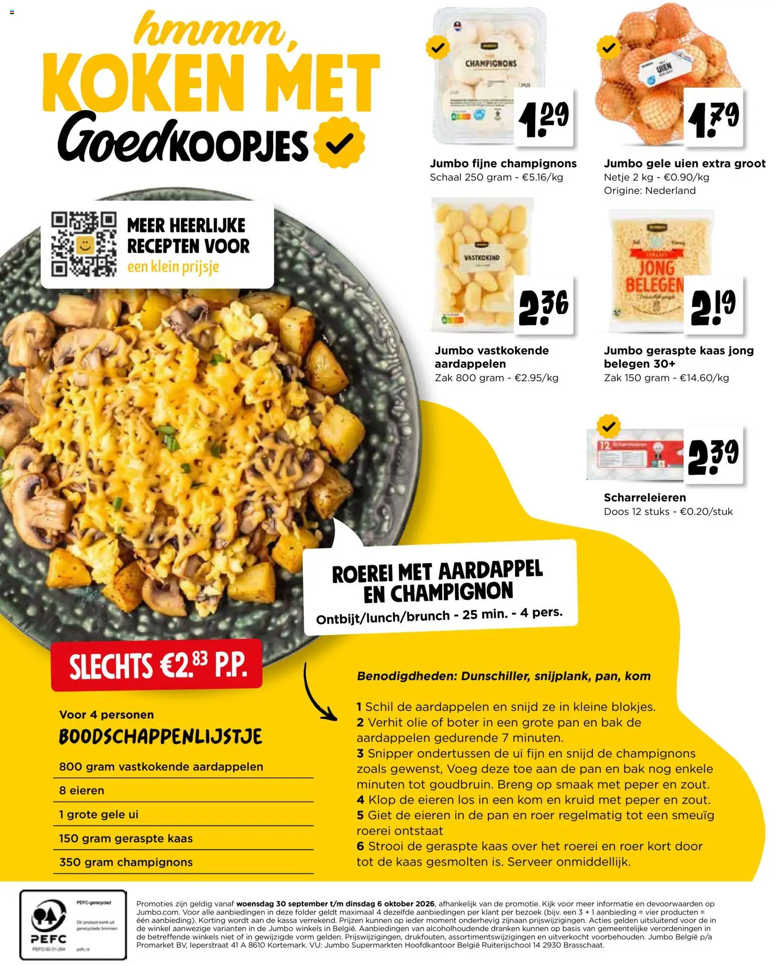 {H1} | Pagina: 18 | Producten: Geraspte kaas, Champignon, Pan, Schaal